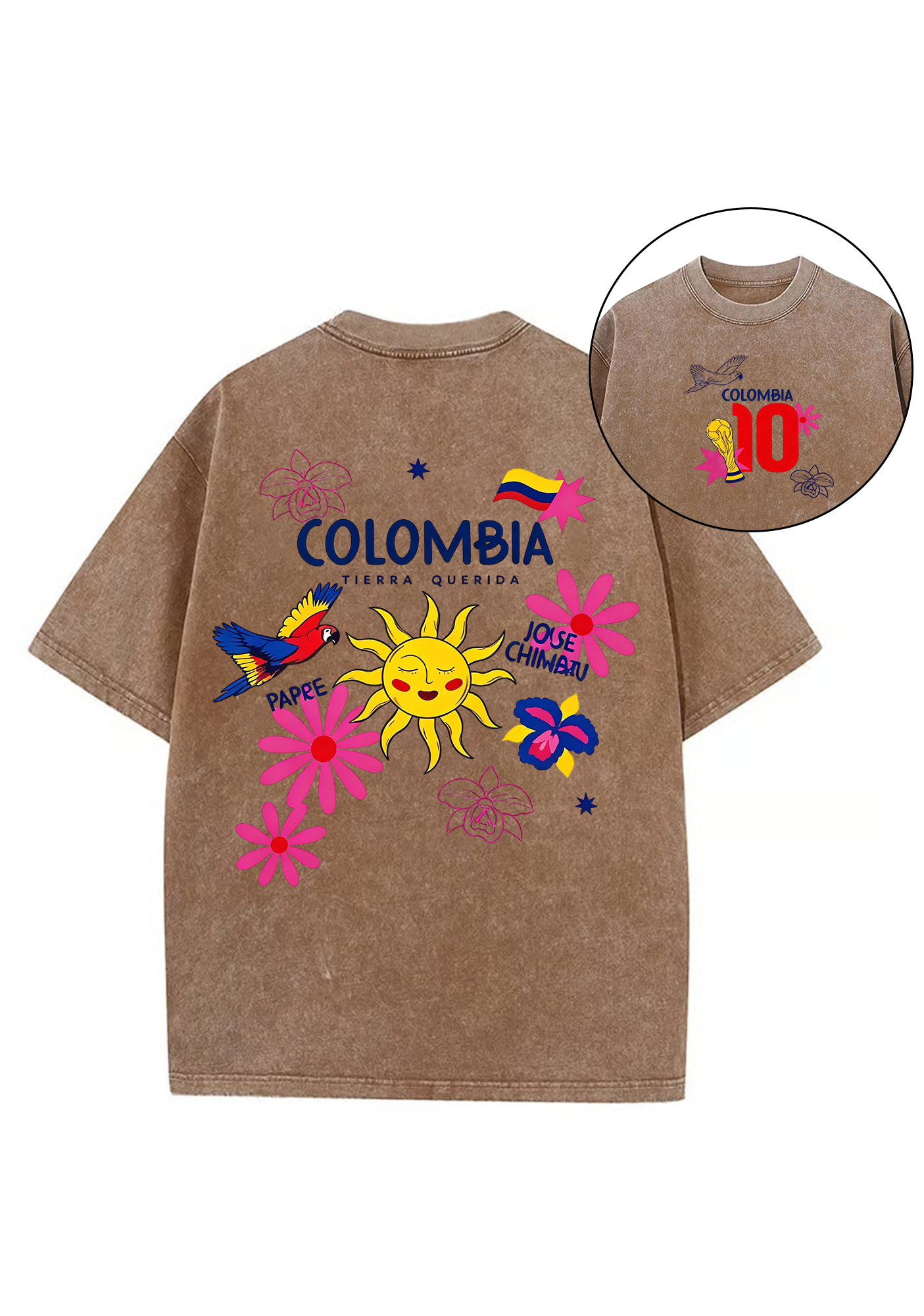Colombia Tierra Querida Floral Sun Macaw Washed Tee