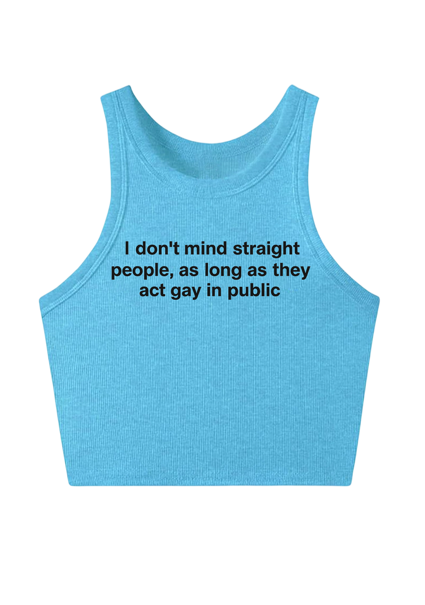 I Don't Mind Straight People Y2K Crop Tank Top