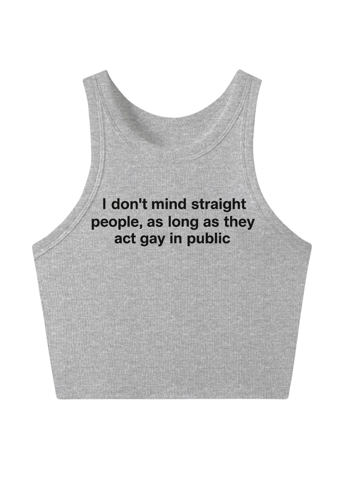 I Don't Mind Straight People Y2K Crop Tank Top