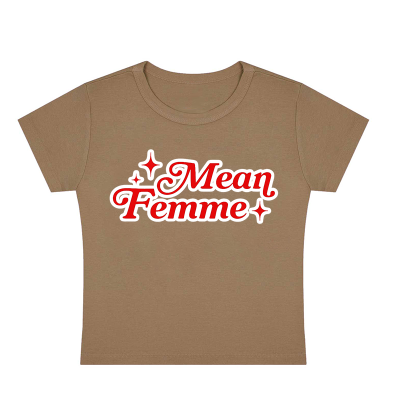 Mean Femme Y2K Baby Tee