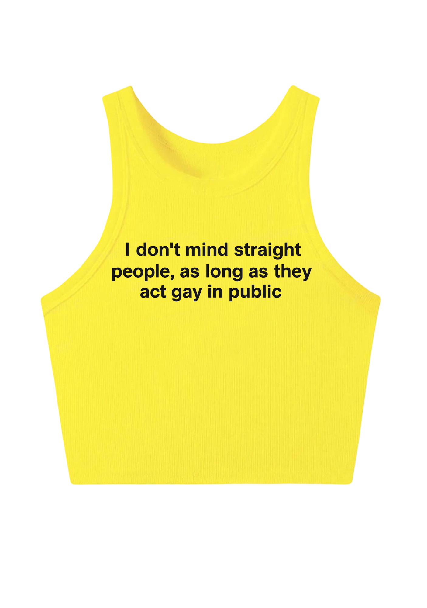 I Don't Mind Straight People Y2K Crop Tank Top