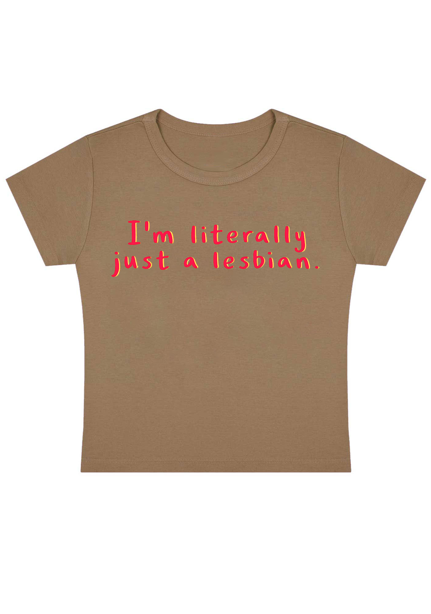 I'm Literally Just A Lesbian Y2K Baby Tee