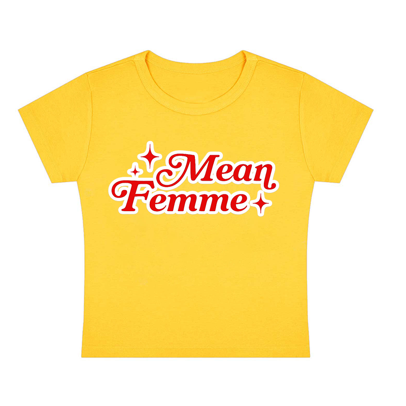 Mean Femme Y2K Baby Tee