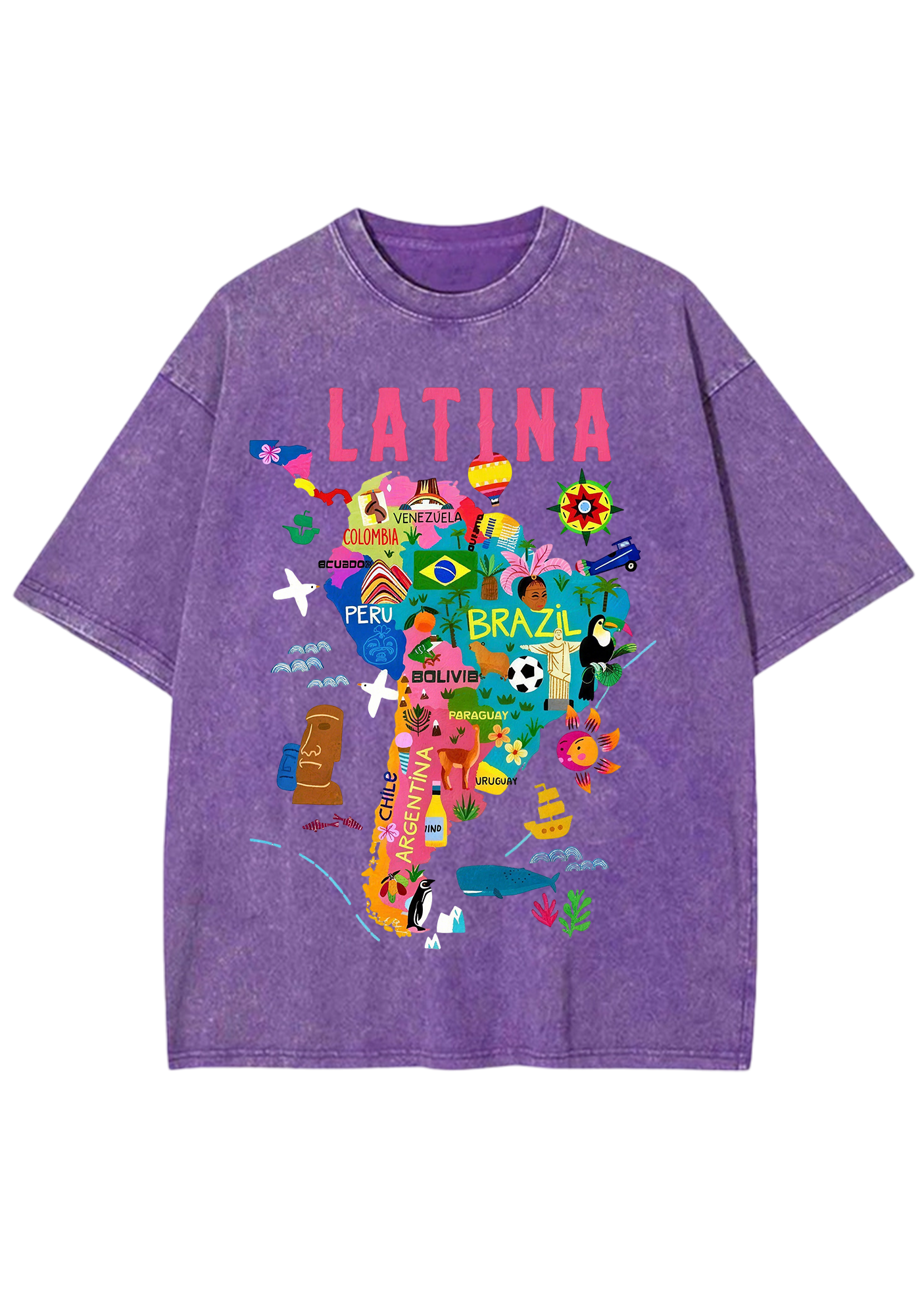 Latina Colombia Venezuela Washed Tee