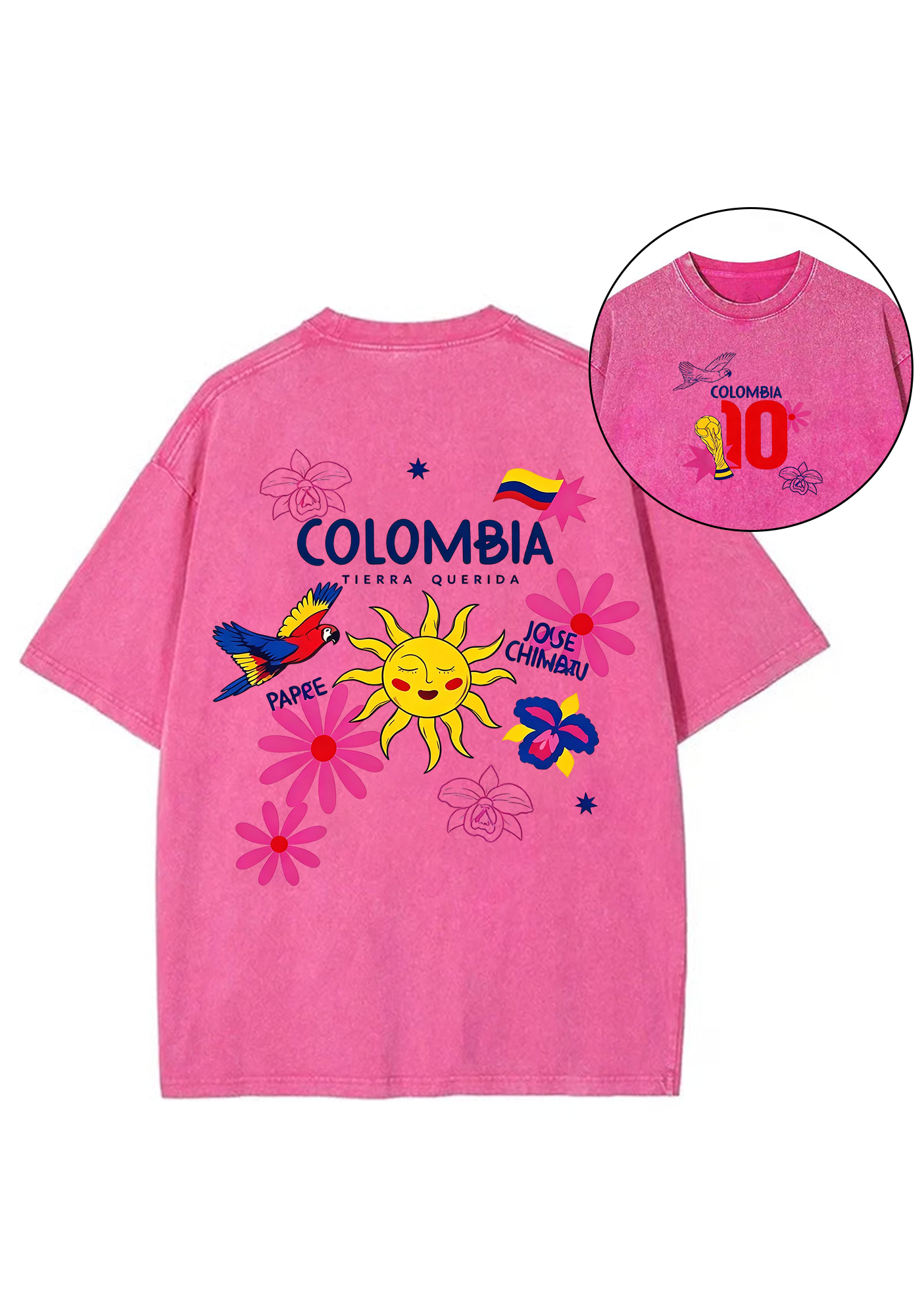 Colombia Tierra Querida Floral Sun Macaw Washed Tee