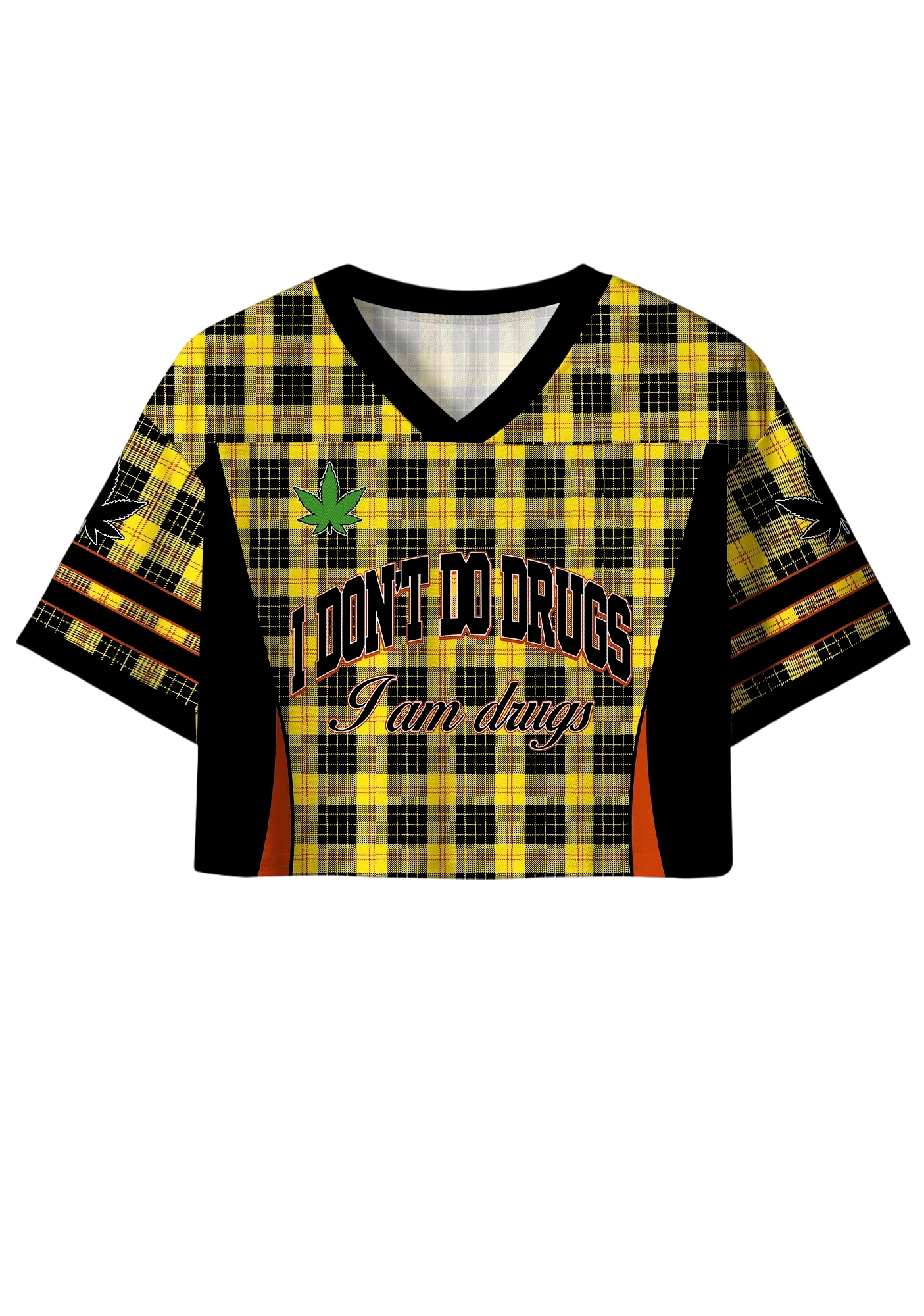 I Don't Do Drugs Y2K Crop Sport Jersey Shirts