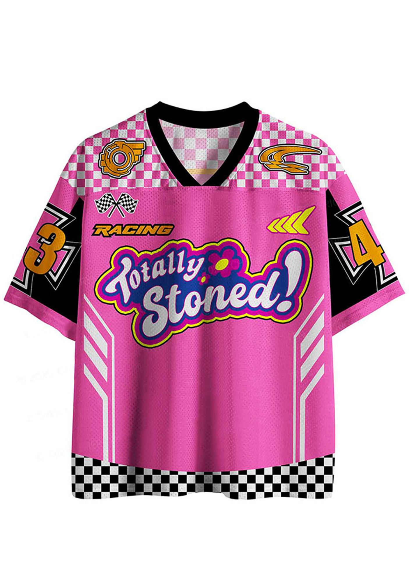Stoned Y2K Crop Sport Jersey Shirts