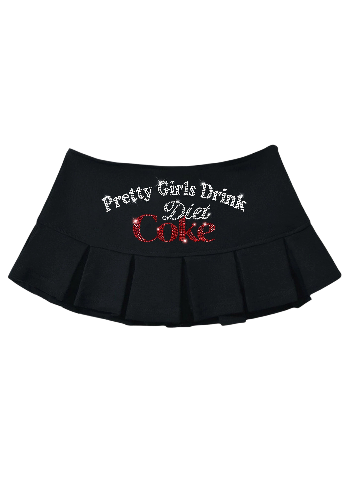 Pretty Girls Drink Diet Coke Y2K Mini Pleated Skirts