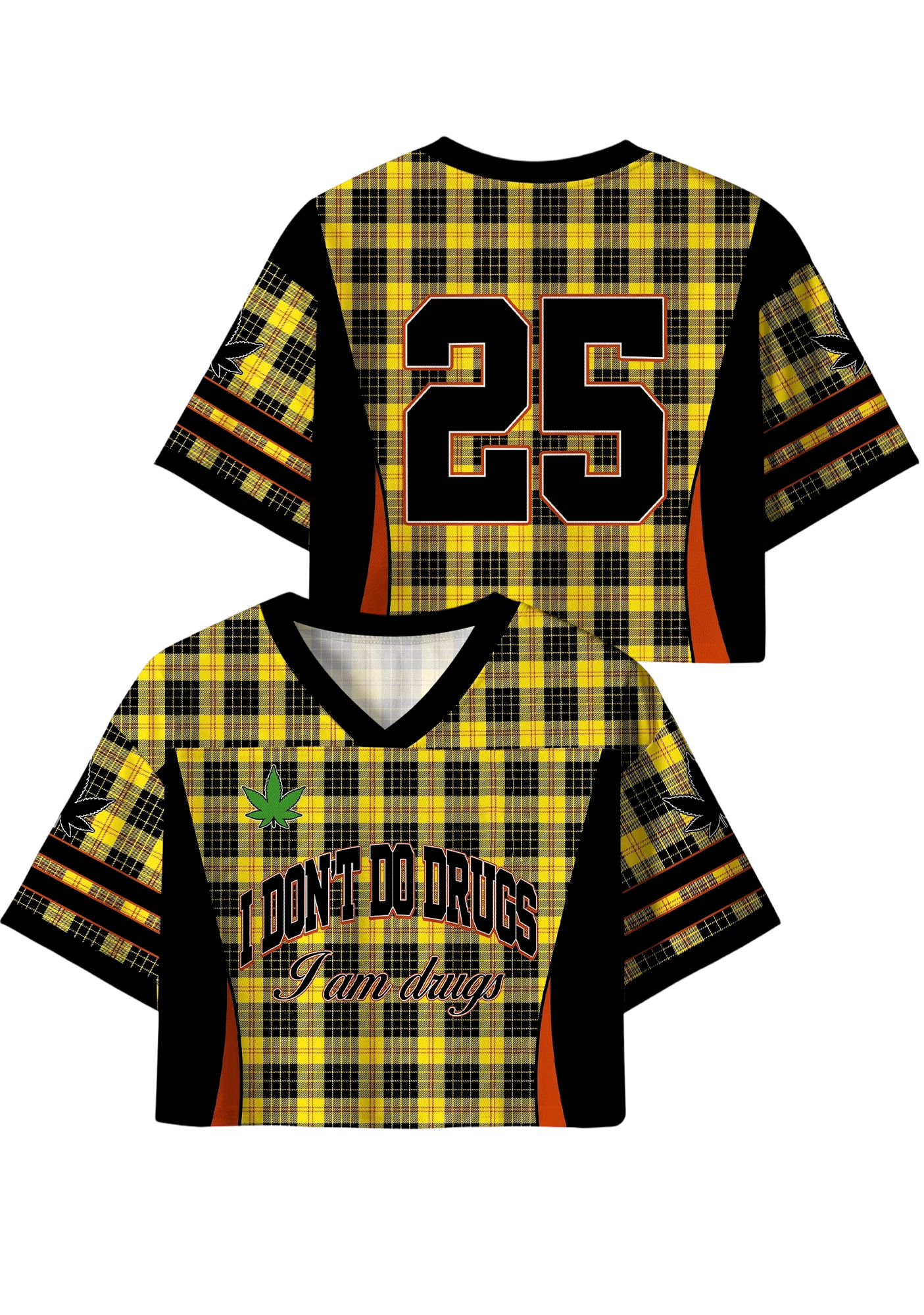 I Don't Do Drugs Y2K Crop Sport Jersey Shirts