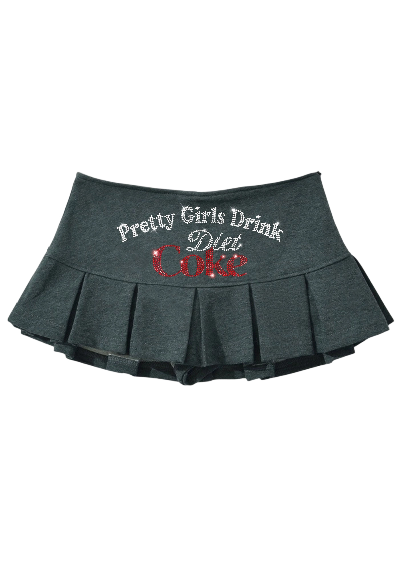 Pretty Girls Drink Diet Coke Y2K Mini Pleated Skirts
