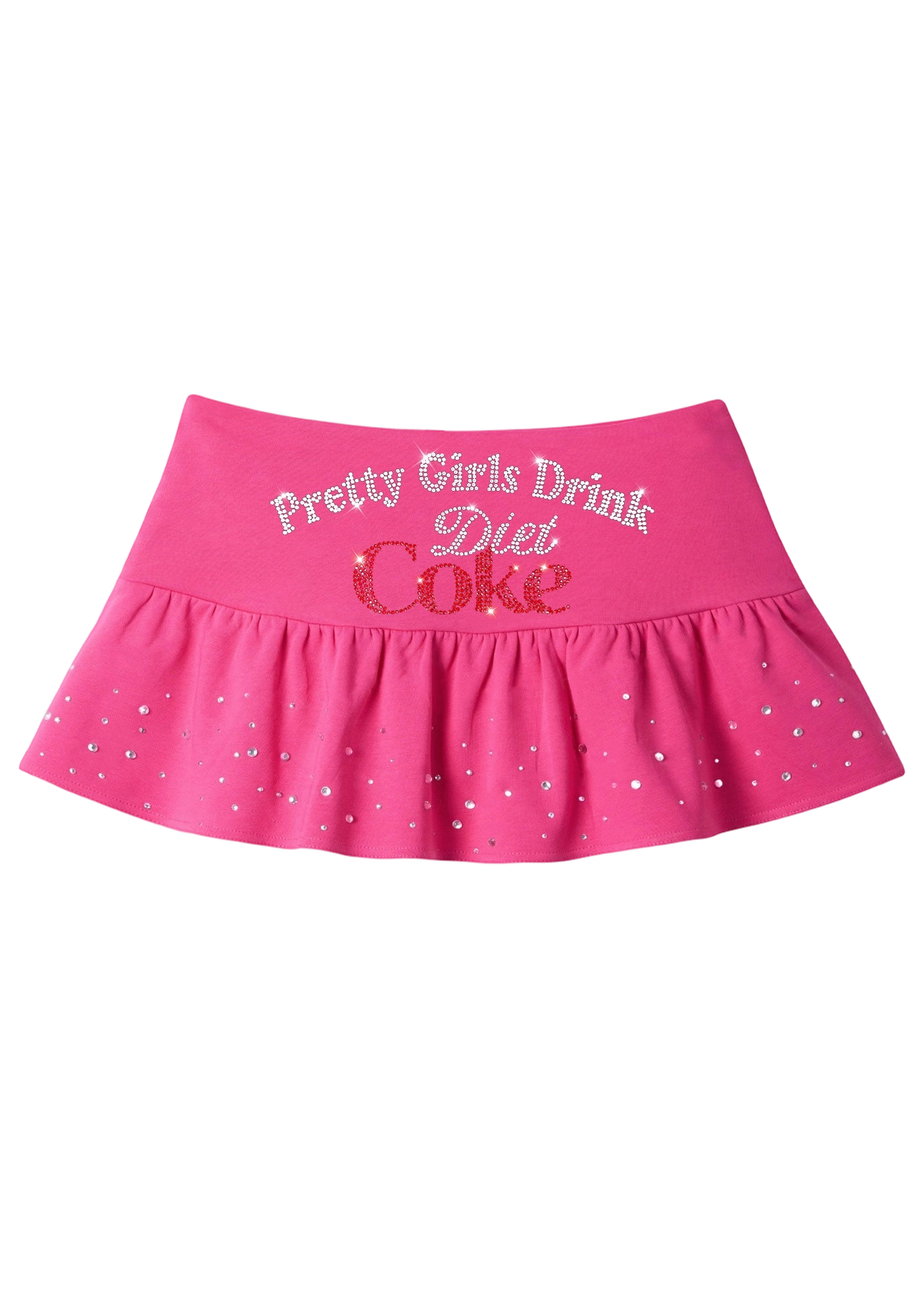 RhinestonePretty Girls Drink Diet Coke Y2K Mini Pleated Skirts