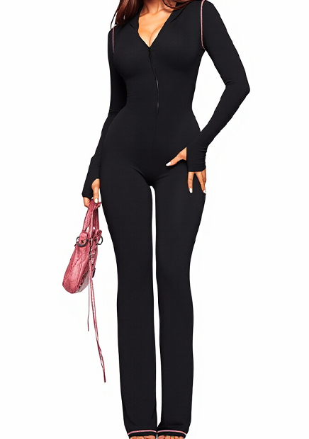 Baddie Style Slim Fit 2 Piece Y2K Zip Up Tracksuit