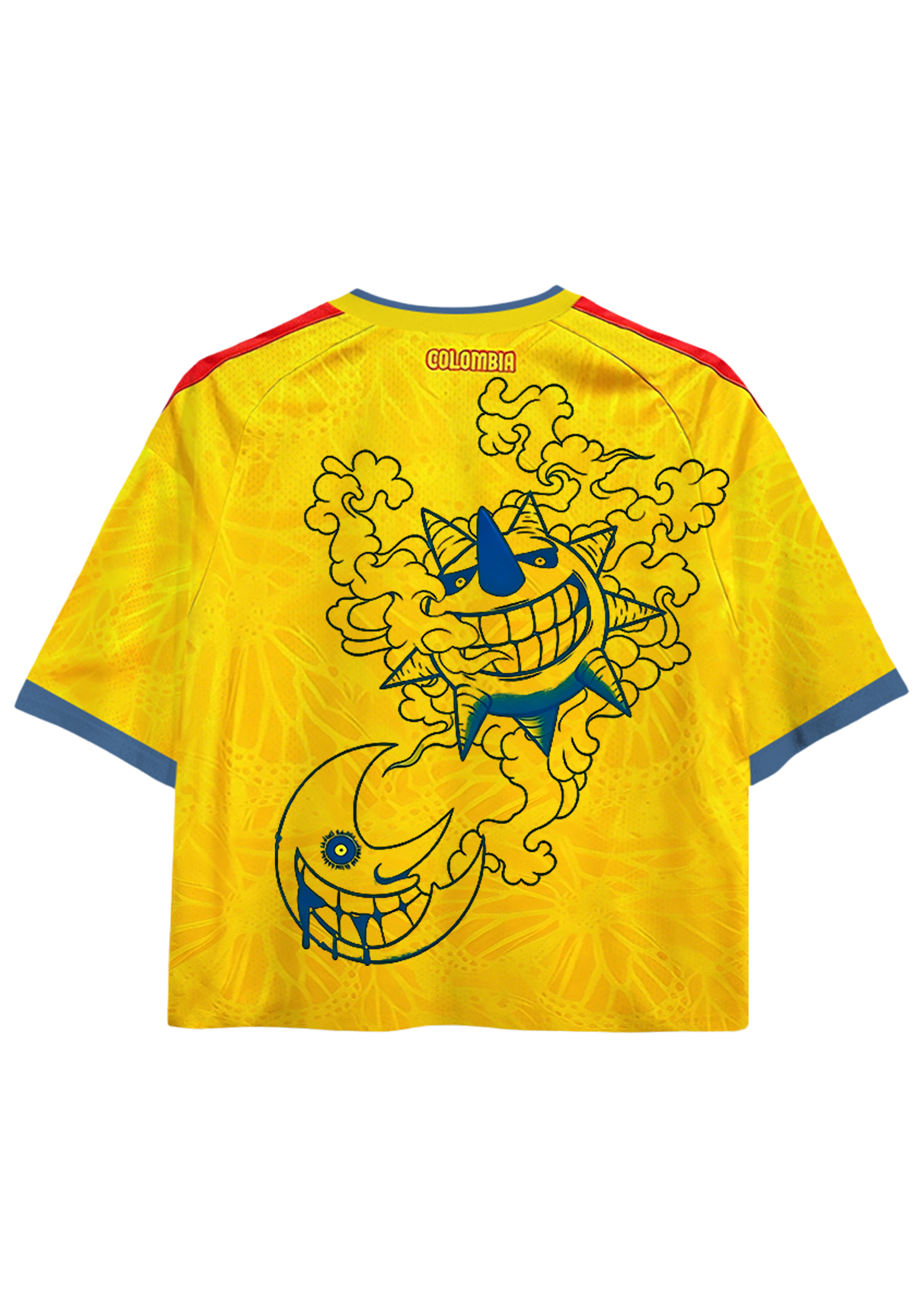 Soul Eater Sun & Moon Colombia Cropped Mesh Jersey Shirt