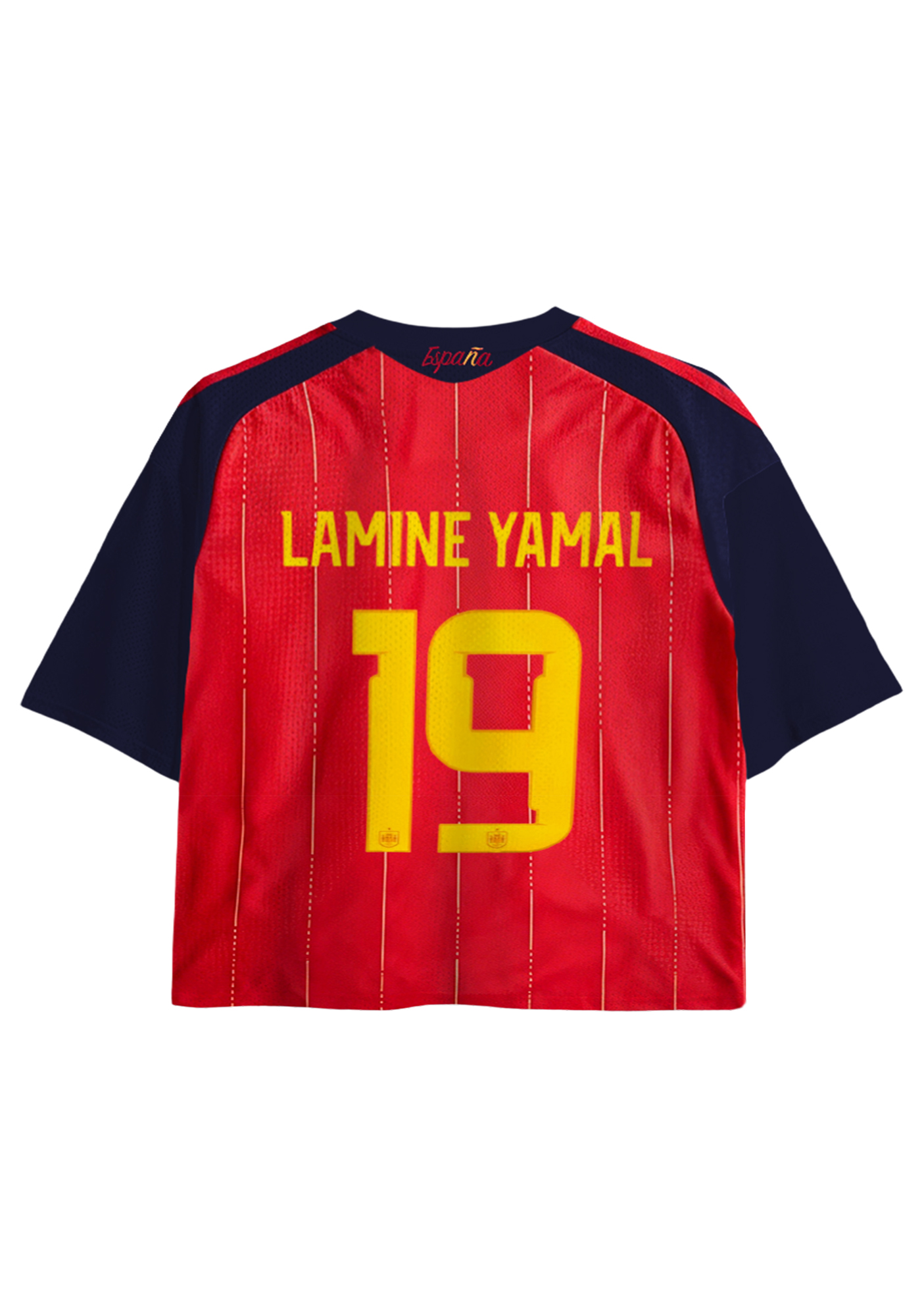  Spain #19 Game Day Cropped Mesh Jersey Shirt