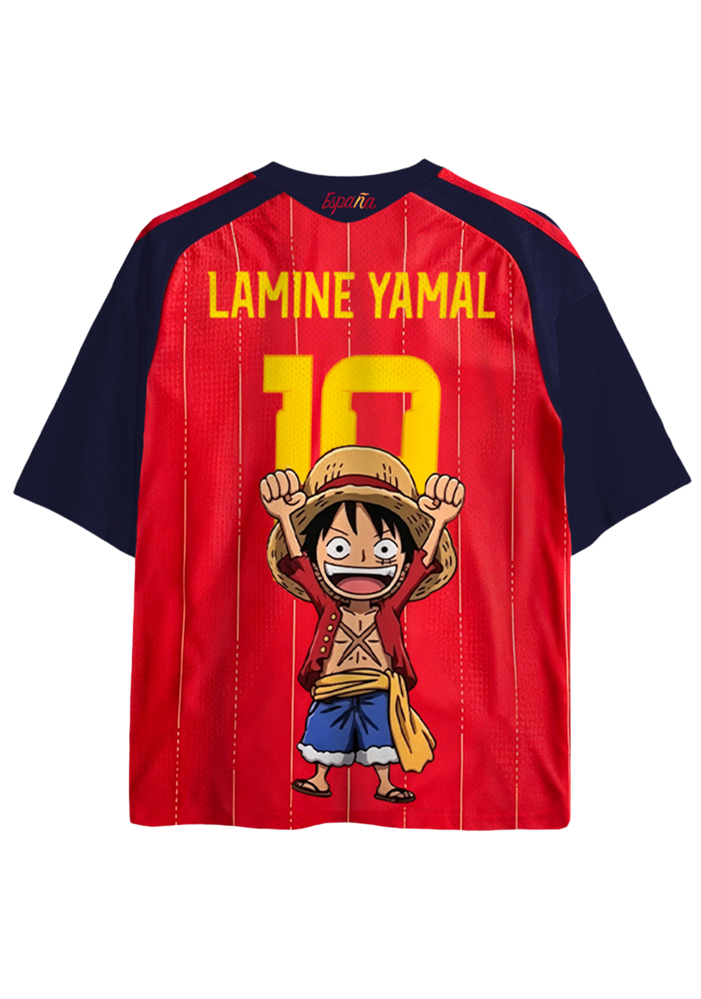 Yamal x Luffy Spain Streetwear Mesh Jersey Shirts