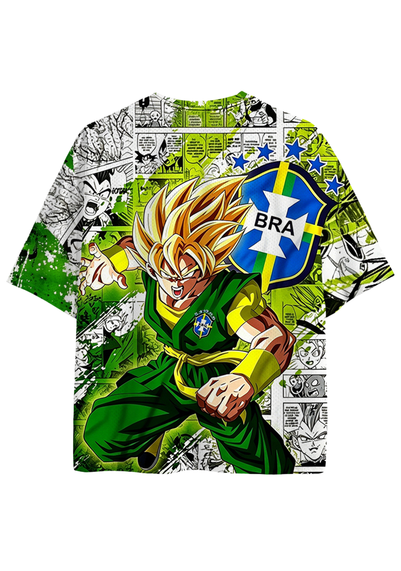 Dragon Ball Z x Brazil National Team Mesh Jersey Shirts