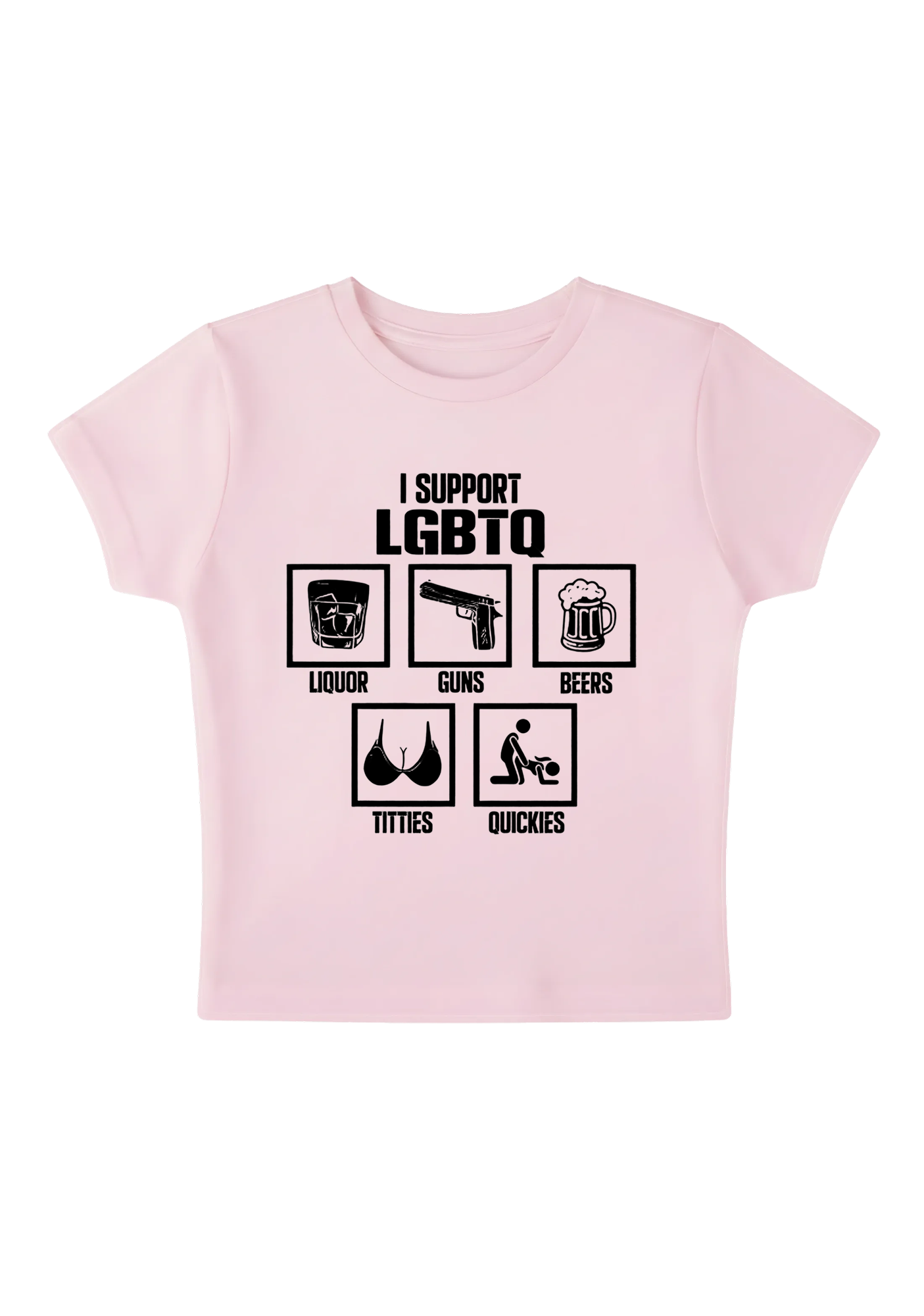 I Support LGBTQ Y2K Baby Tee