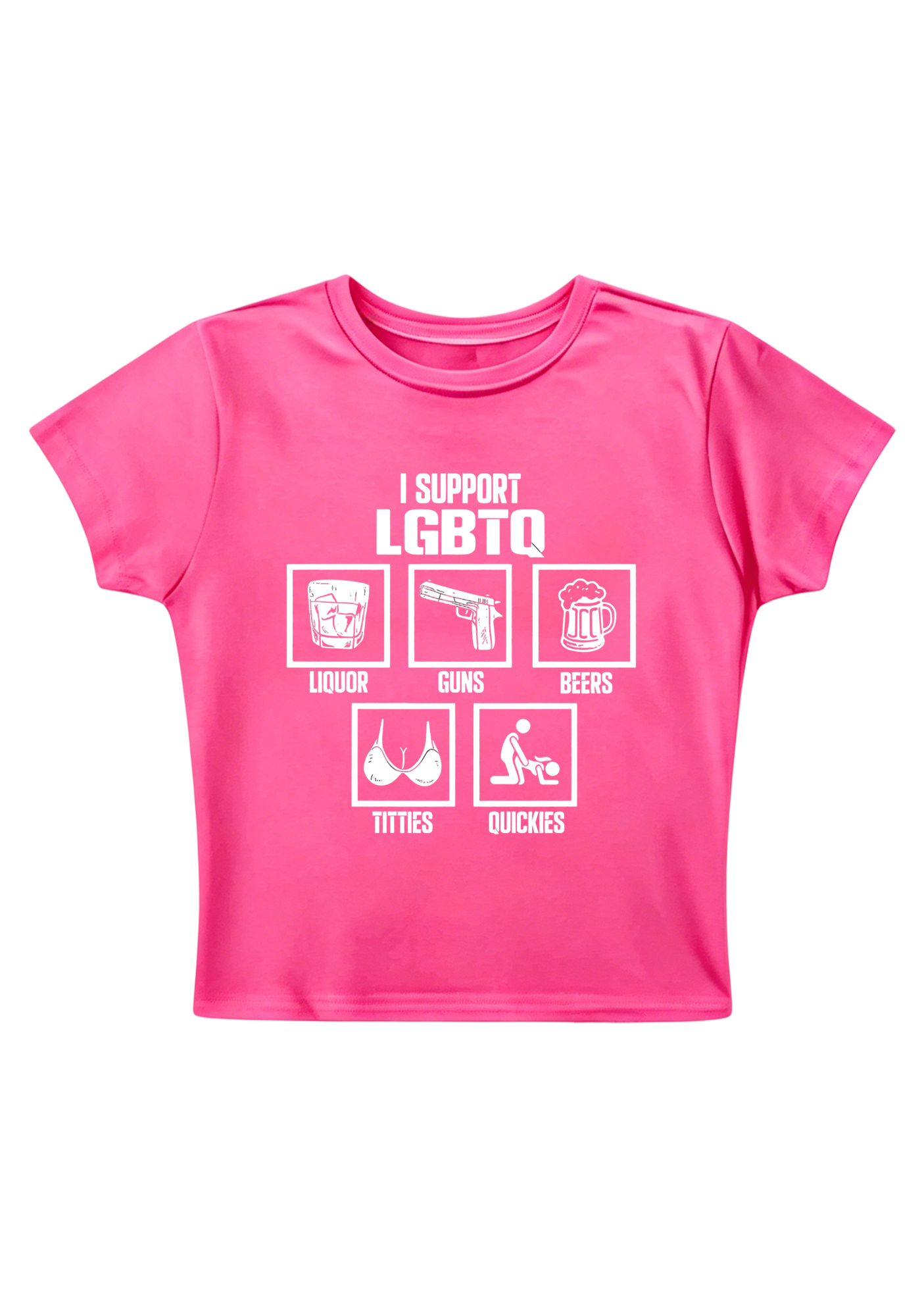 I Support LGBTQ Y2K Baby Tee