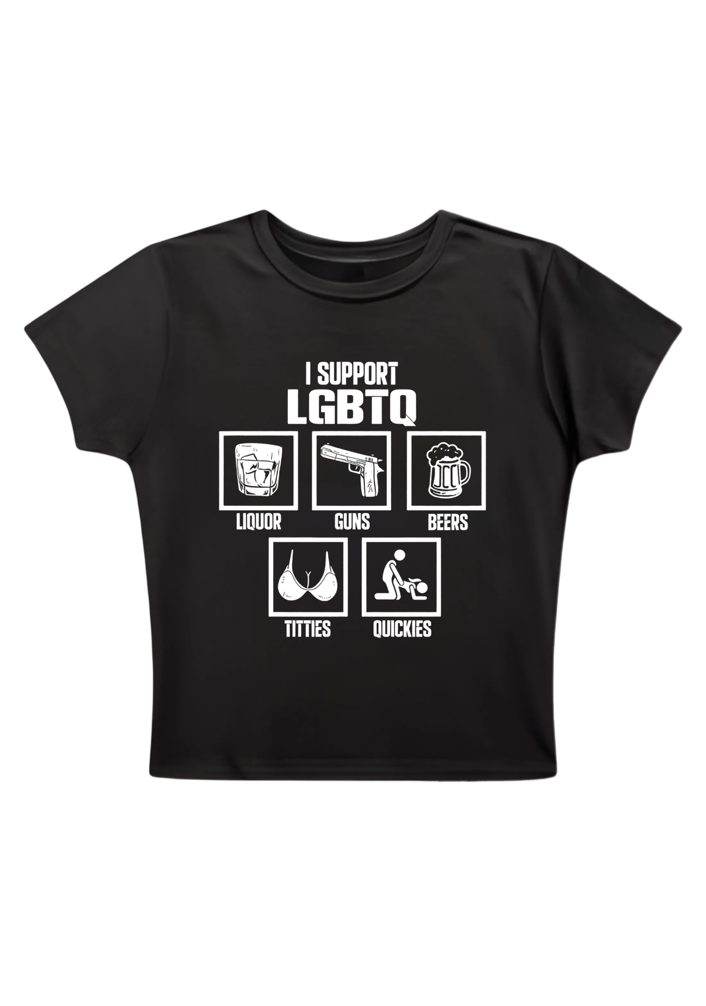 I Support LGBTQ Y2K Baby Tee