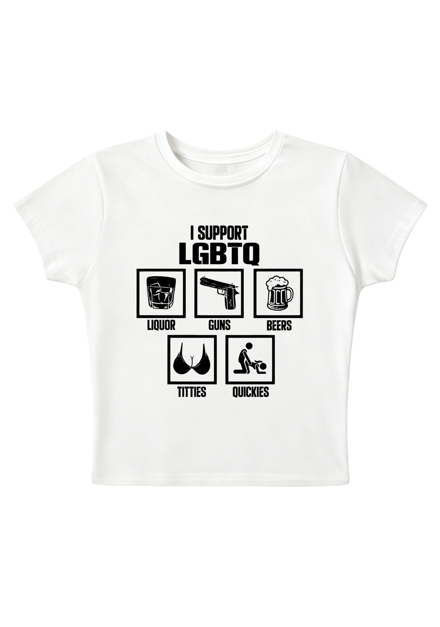 I Support LGBTQ Y2K Baby Tee