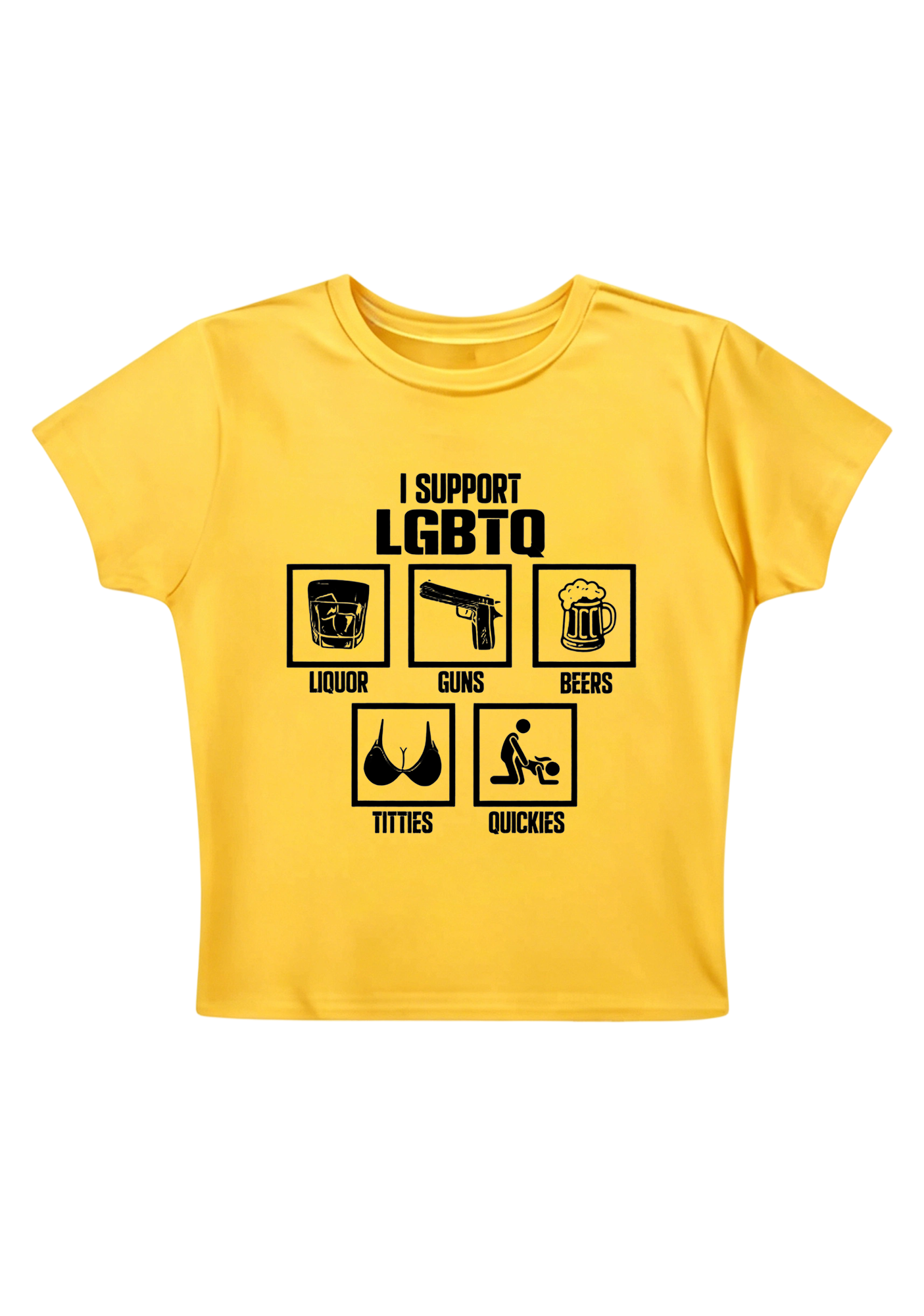 I Support LGBTQ Y2K Baby Tee