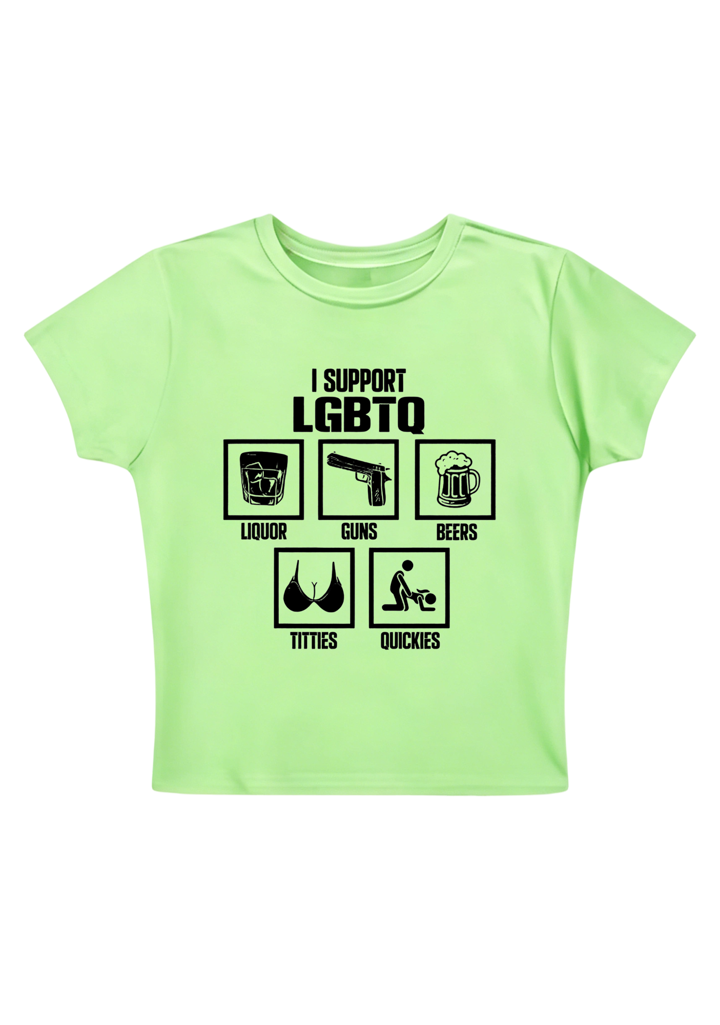 I Support LGBTQ Y2K Baby Tee