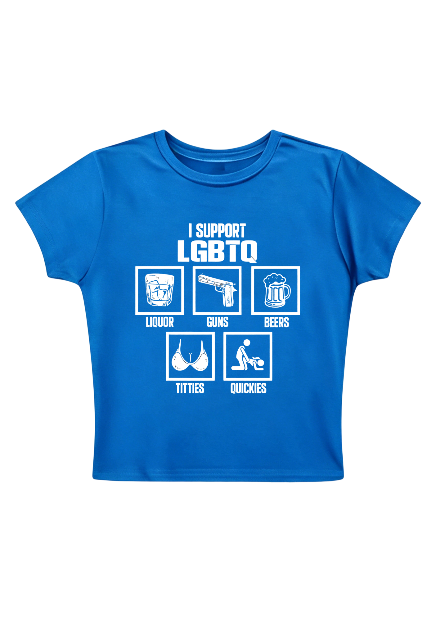 I Support LGBTQ Y2K Baby Tee