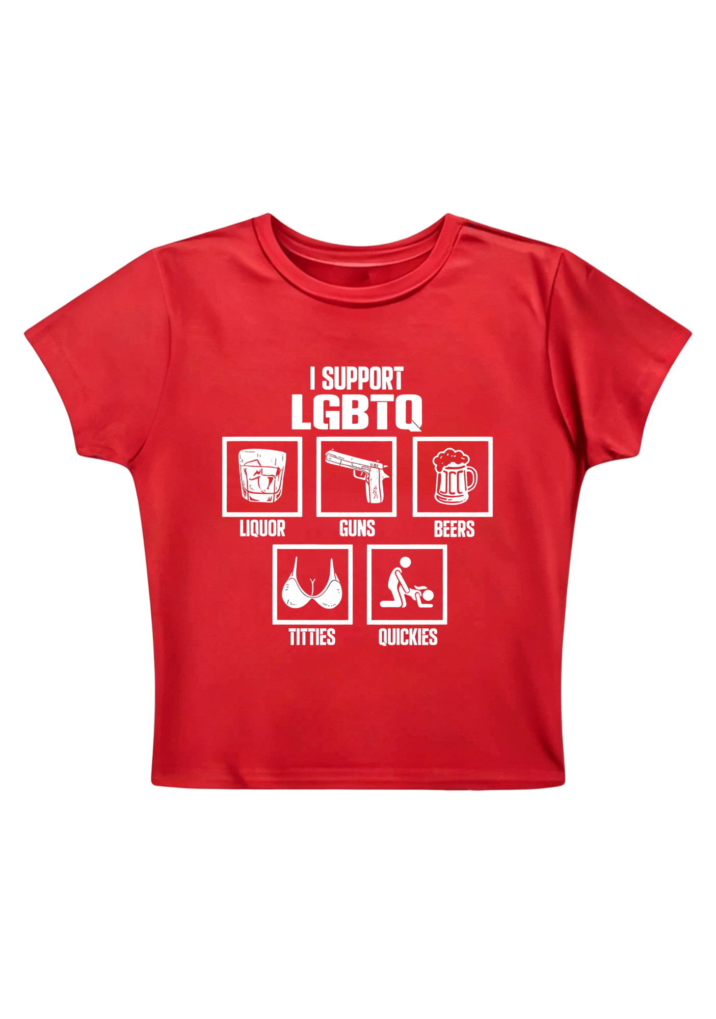 I Support LGBTQ Y2K Baby Tee