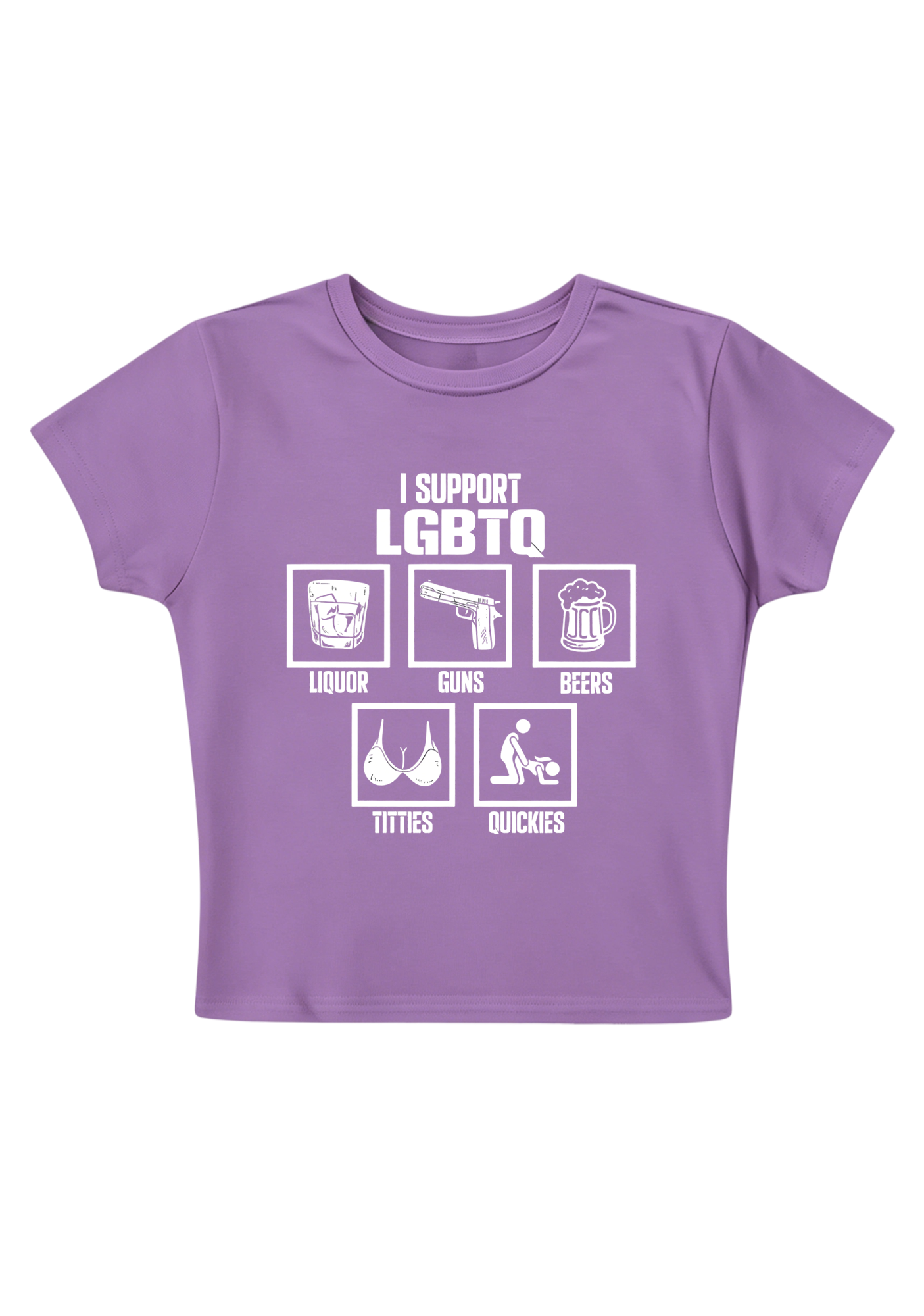 I Support LGBTQ Y2K Baby Tee