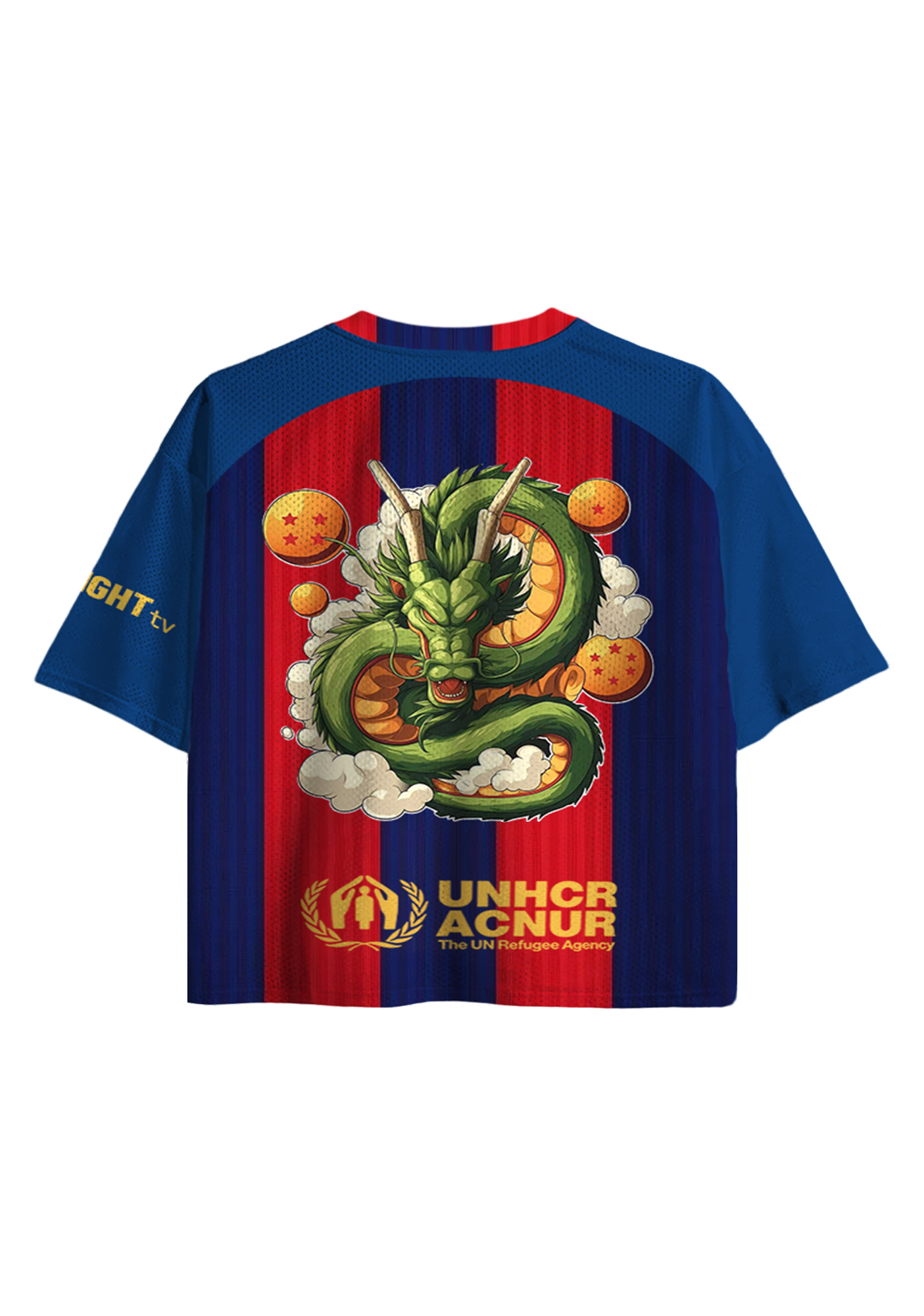  Dragon Ball Z x Barcelona Cropped Mesh Jersey Shirt