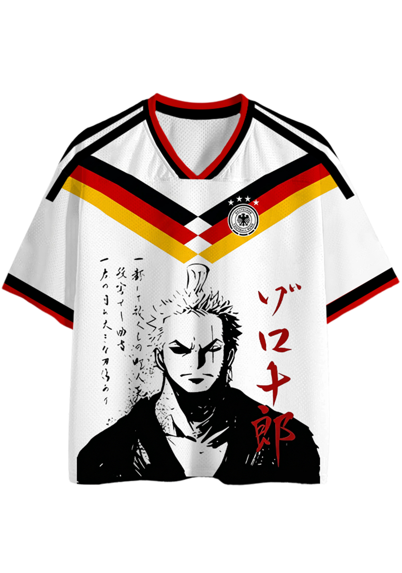 Samurai Zoro Germany Ink Style Mesh Jersey Shirts
