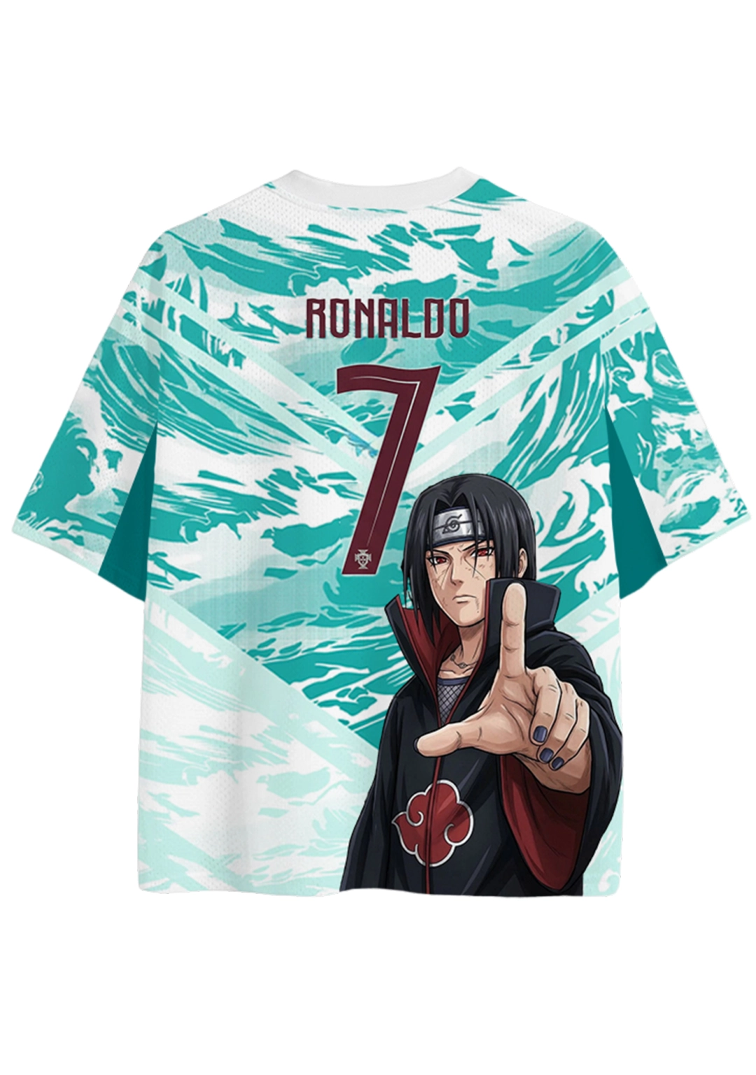 Naruto x Portugal National Team Wave Mesh Jersey Shirts
