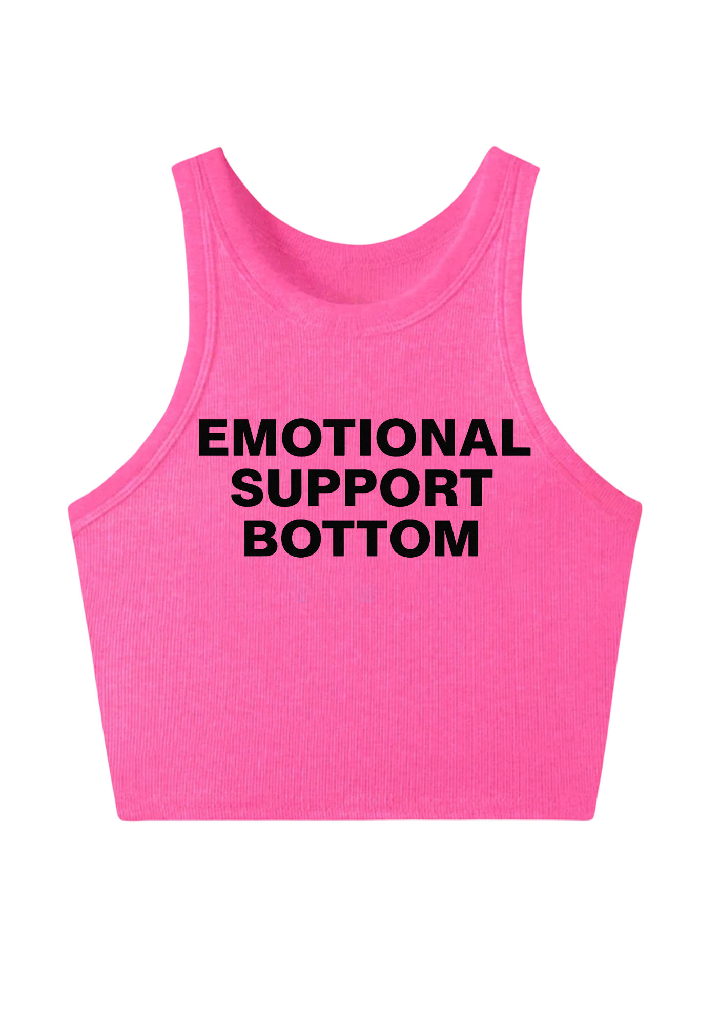Emotional Support Bottom Y2K Crop Tank Top