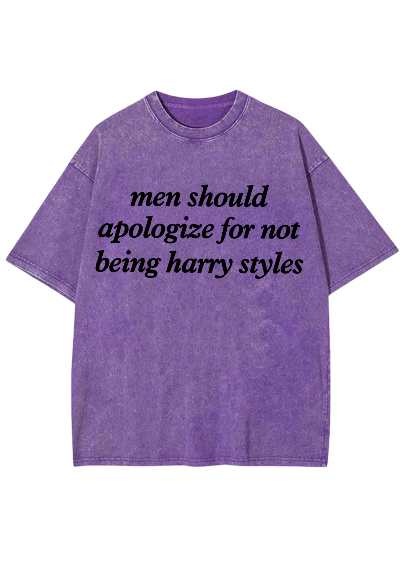 Men Should Apologize For Not Being Harry Styles Y2K Washed Tee