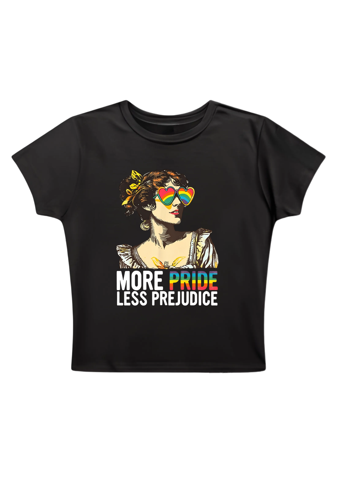 More Pride Less Prejudice Y2K Baby Tee