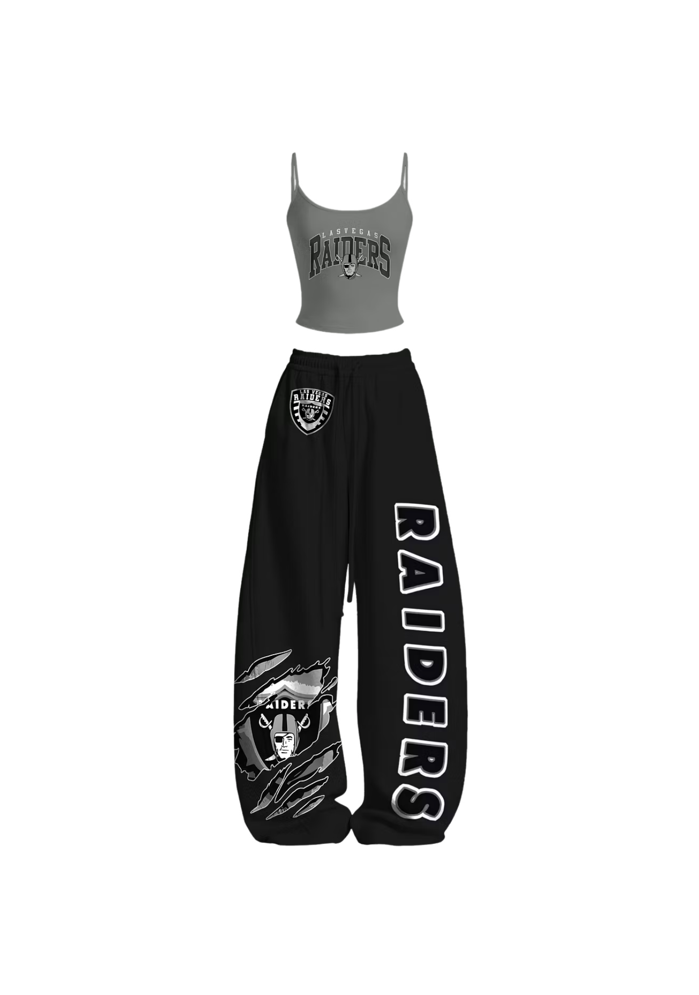 Las Vegas Raiders Claw Rip Mascot Tops & Elasticated Trousers Two-Piece Set