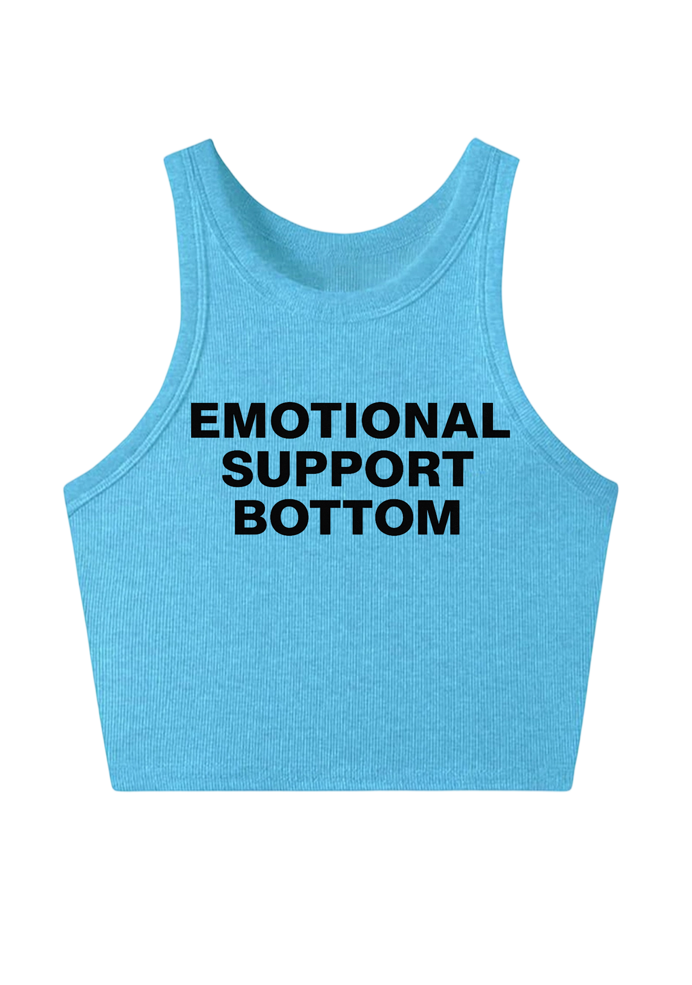 Emotional Support Bottom Y2K Crop Tank Top