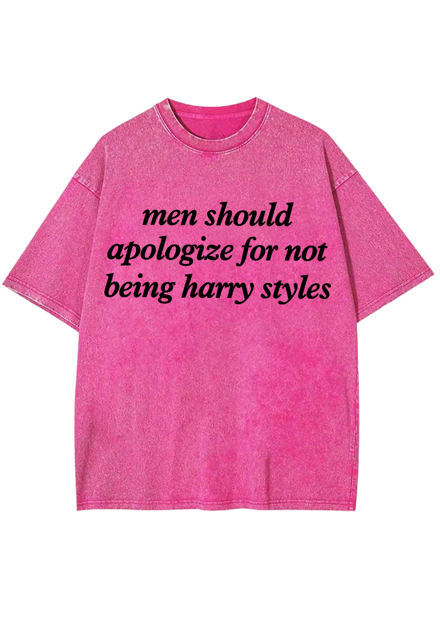 Men Should Apologize For Not Being Harry Styles Y2K Washed Tee