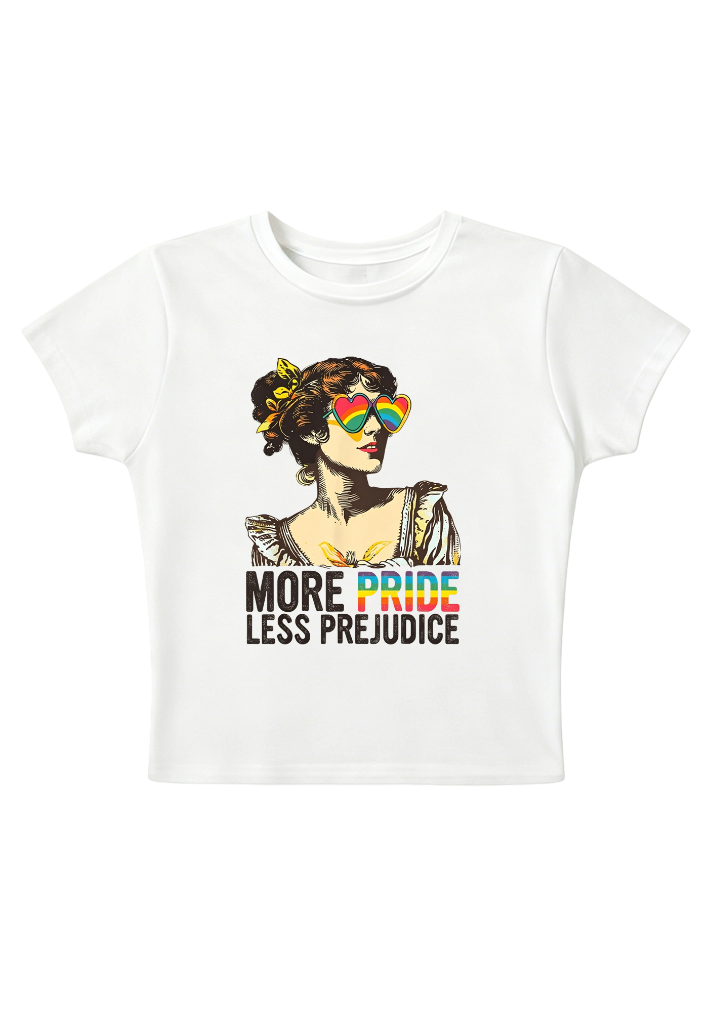 More Pride Less Prejudice Y2K Baby Tee