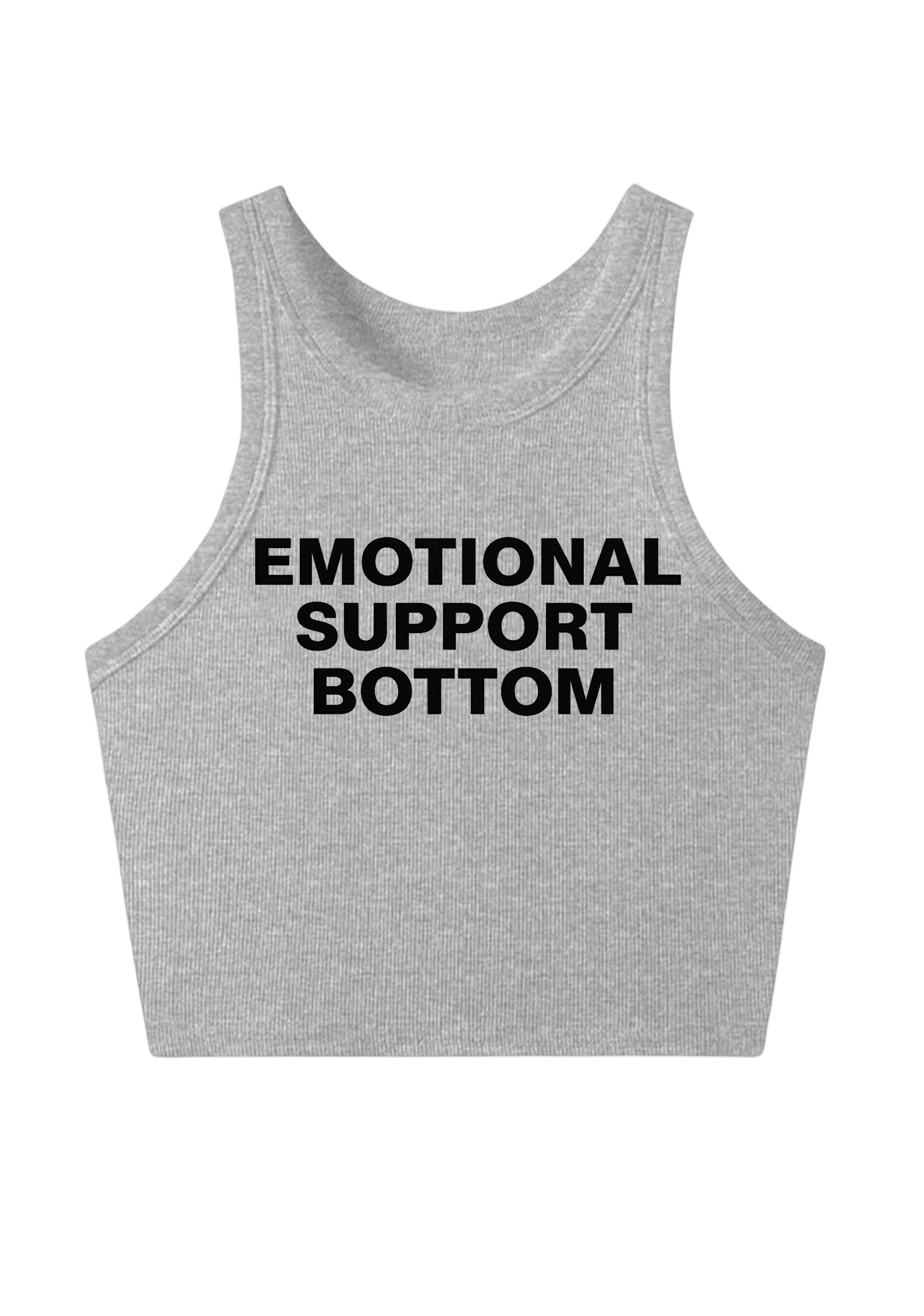 Emotional Support Bottom Y2K Crop Tank Top