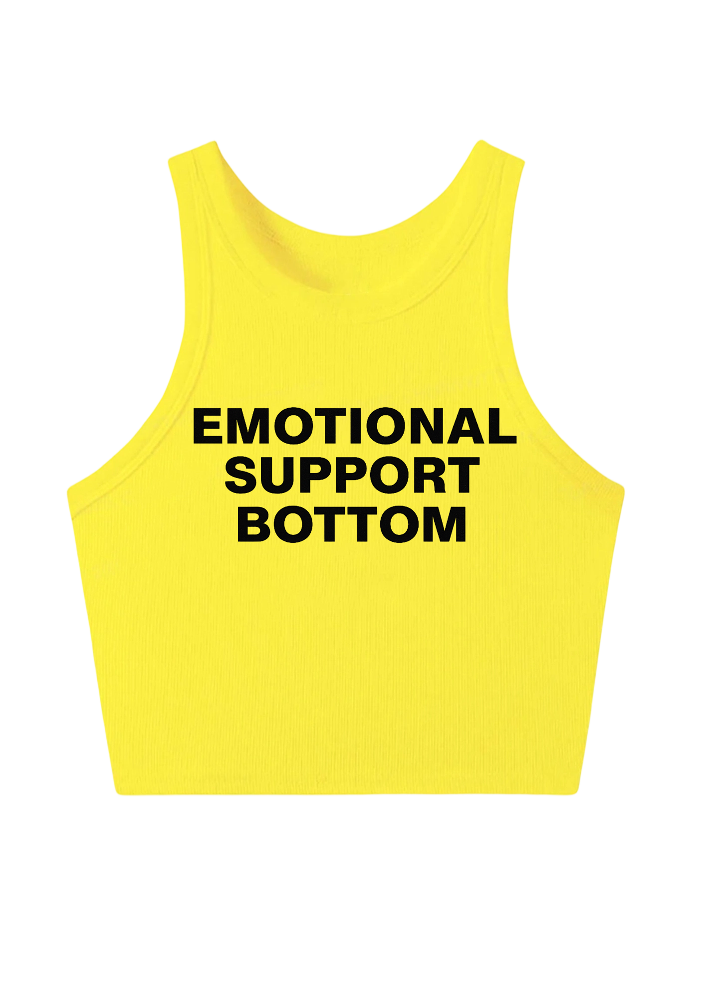 Emotional Support Bottom Y2K Crop Tank Top