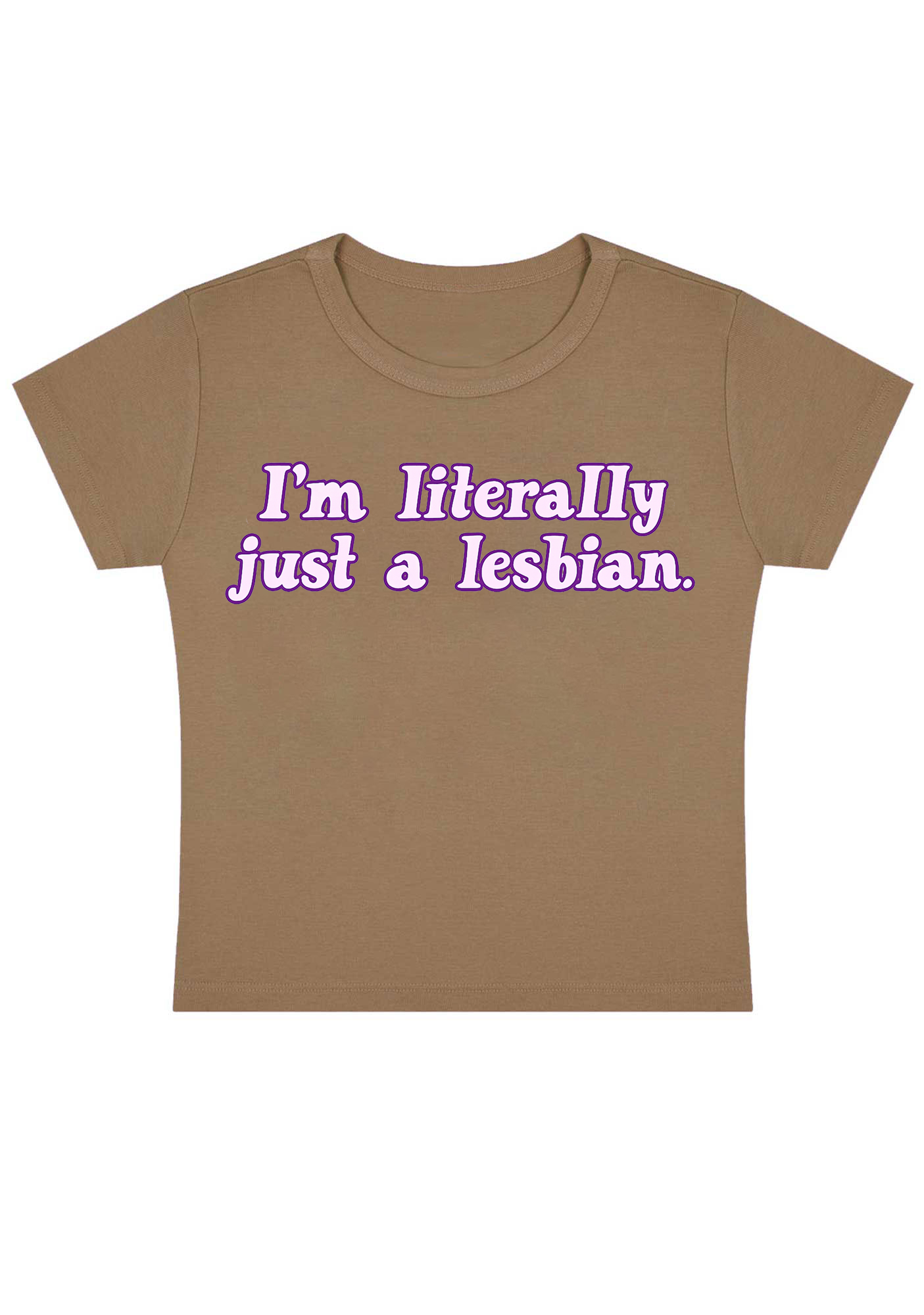 I'm Literally Just A Lesbian Y2K Baby Tee