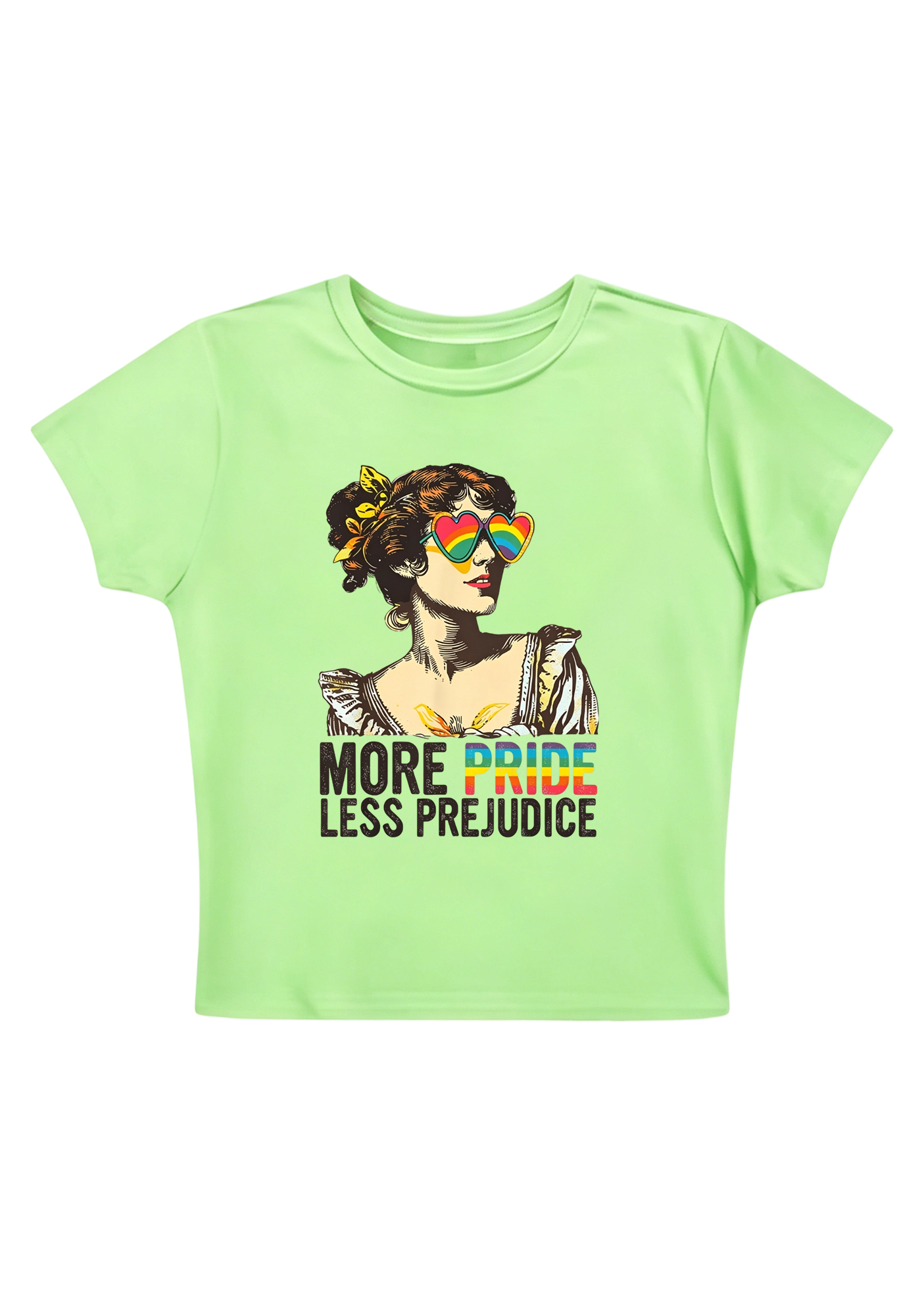 More Pride Less Prejudice Y2K Baby Tee