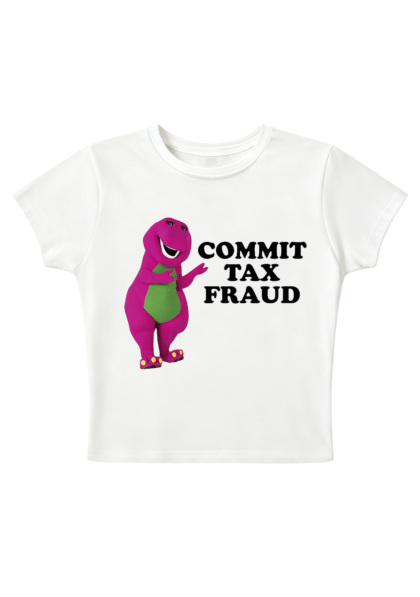 Commit Tax Fraud Y2K Baby Tee