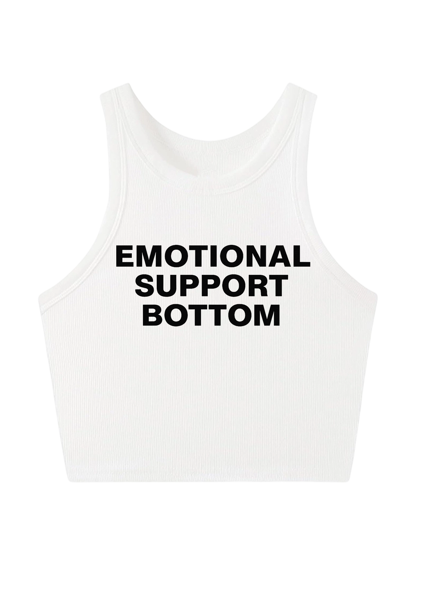 Emotional Support Bottom Y2K Crop Tank Top