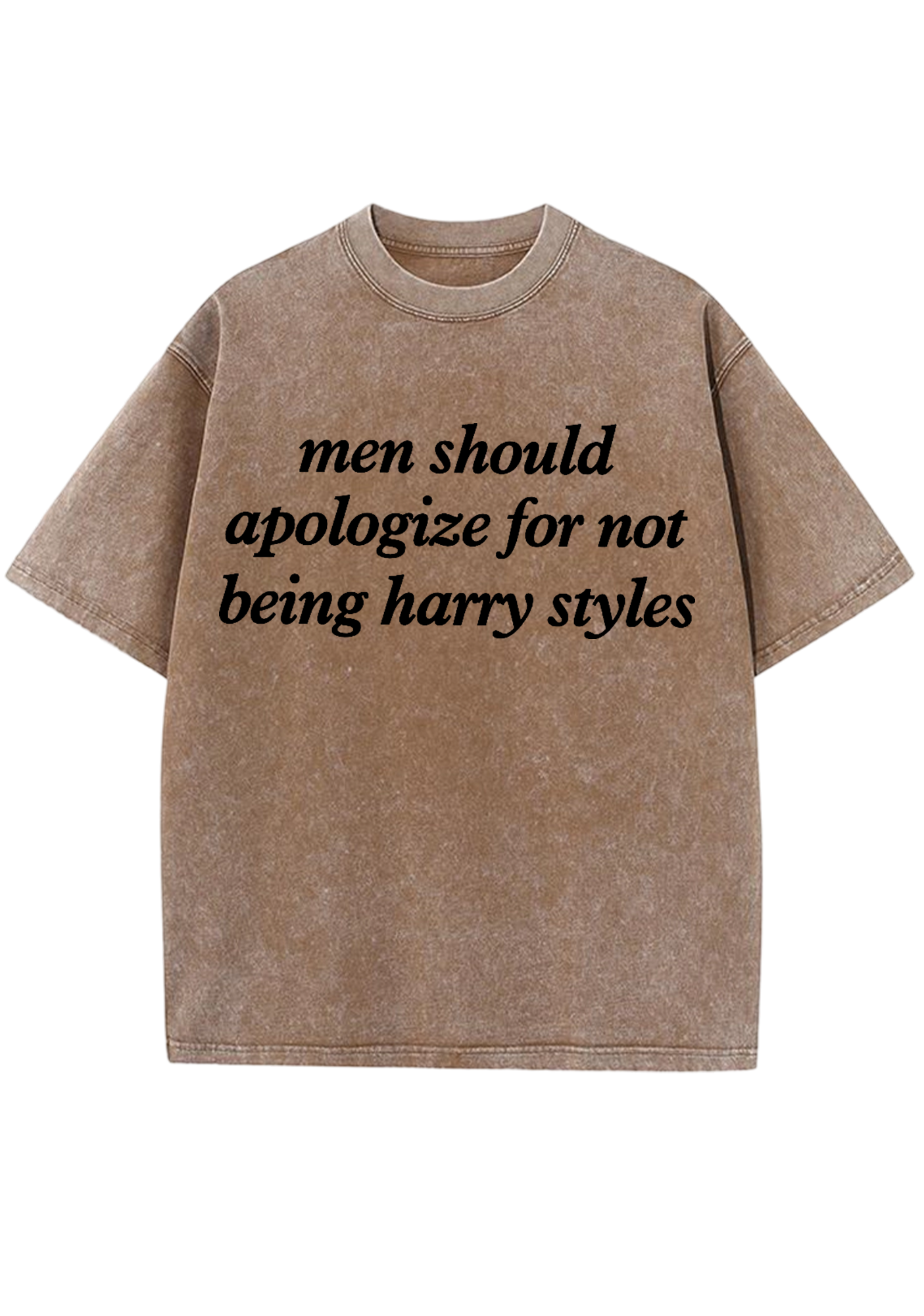Men Should Apologize For Not Being Harry Styles Y2K Washed Tee