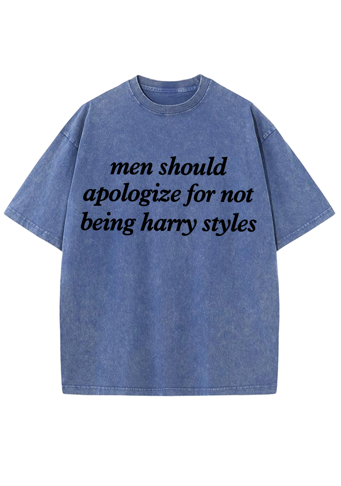 Men Should Apologize For Not Being Harry Styles Y2K Washed Tee