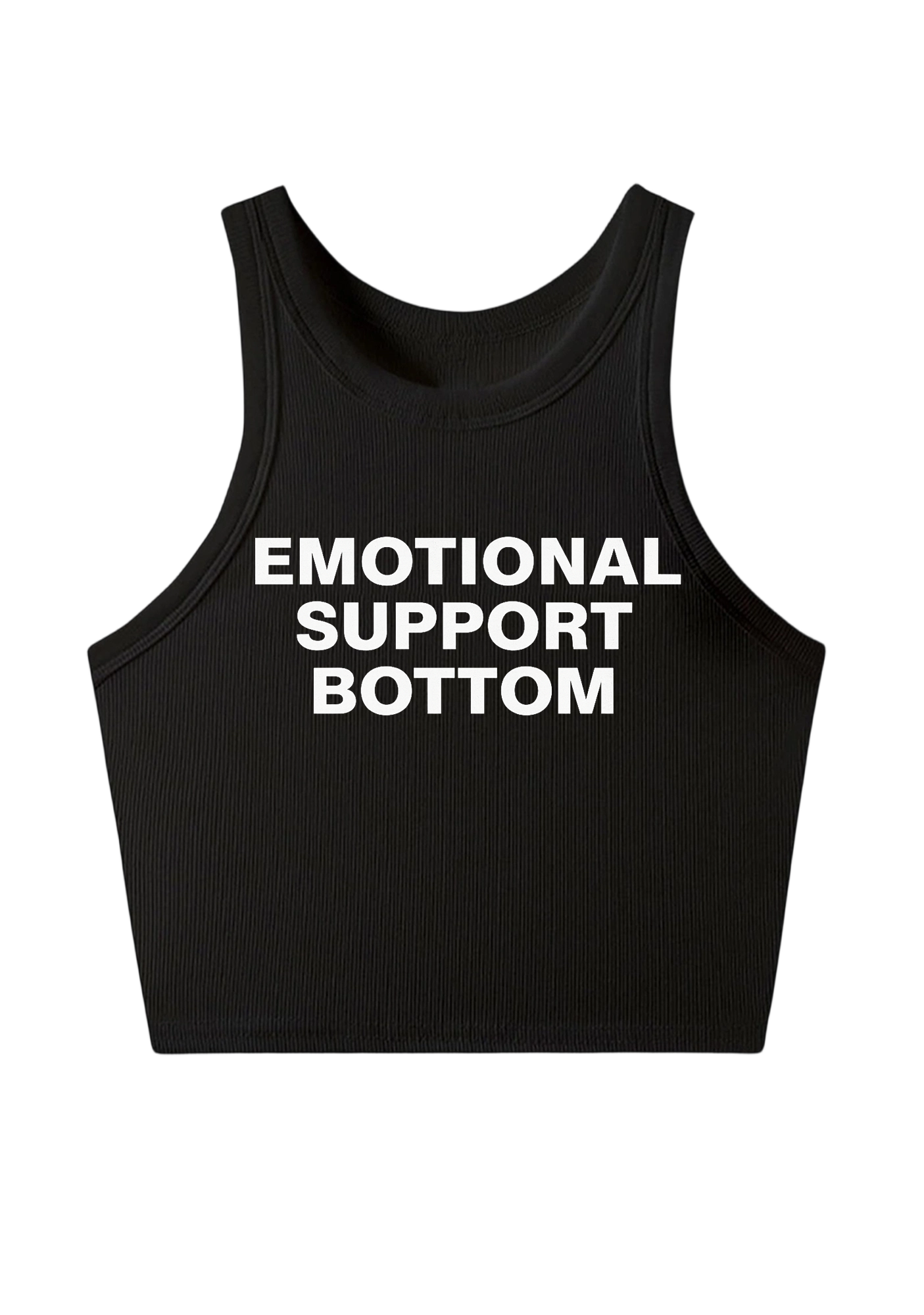 Emotional Support Bottom Y2K Crop Tank Top