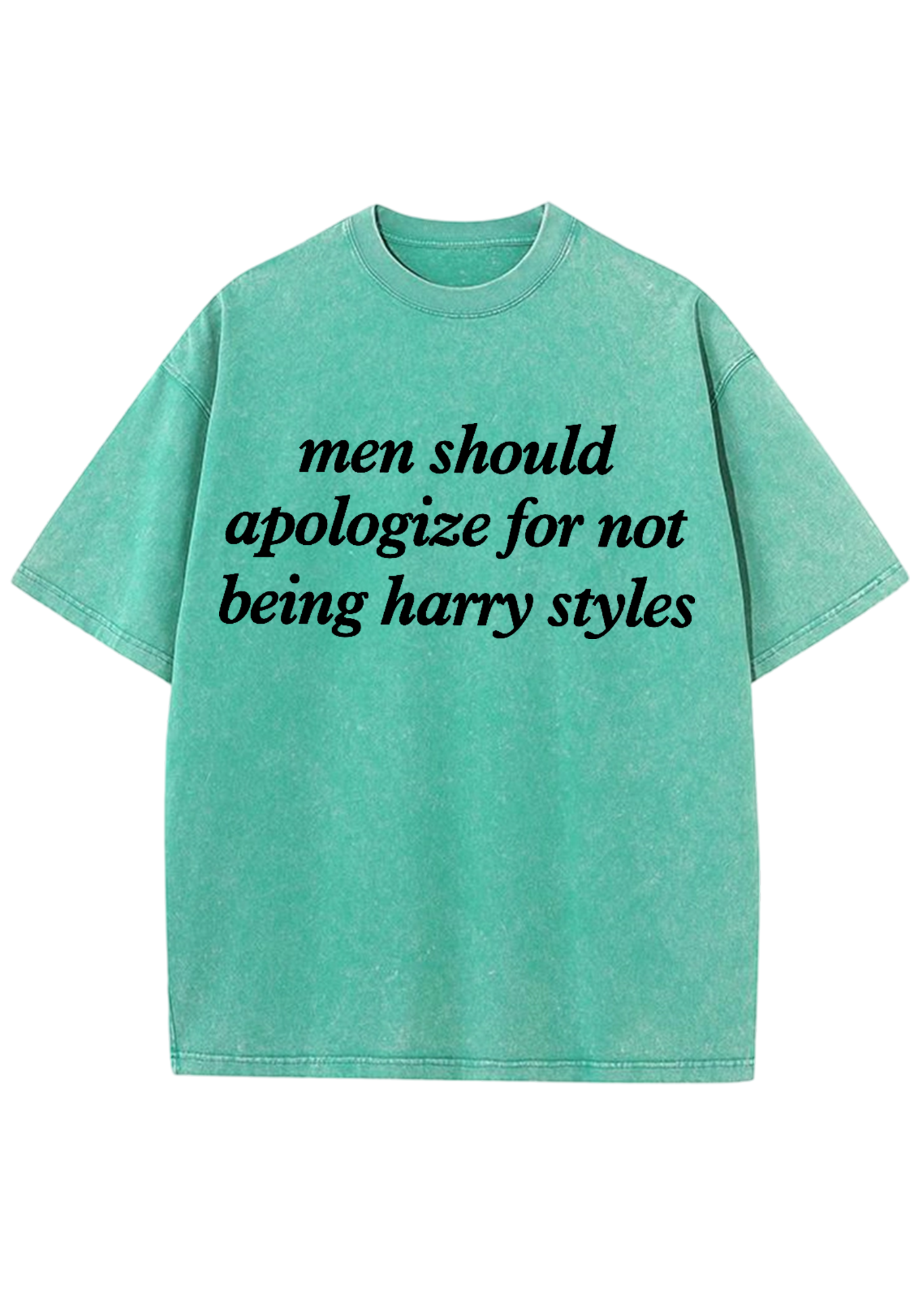 Men Should Apologize For Not Being Harry Styles Y2K Washed Tee
