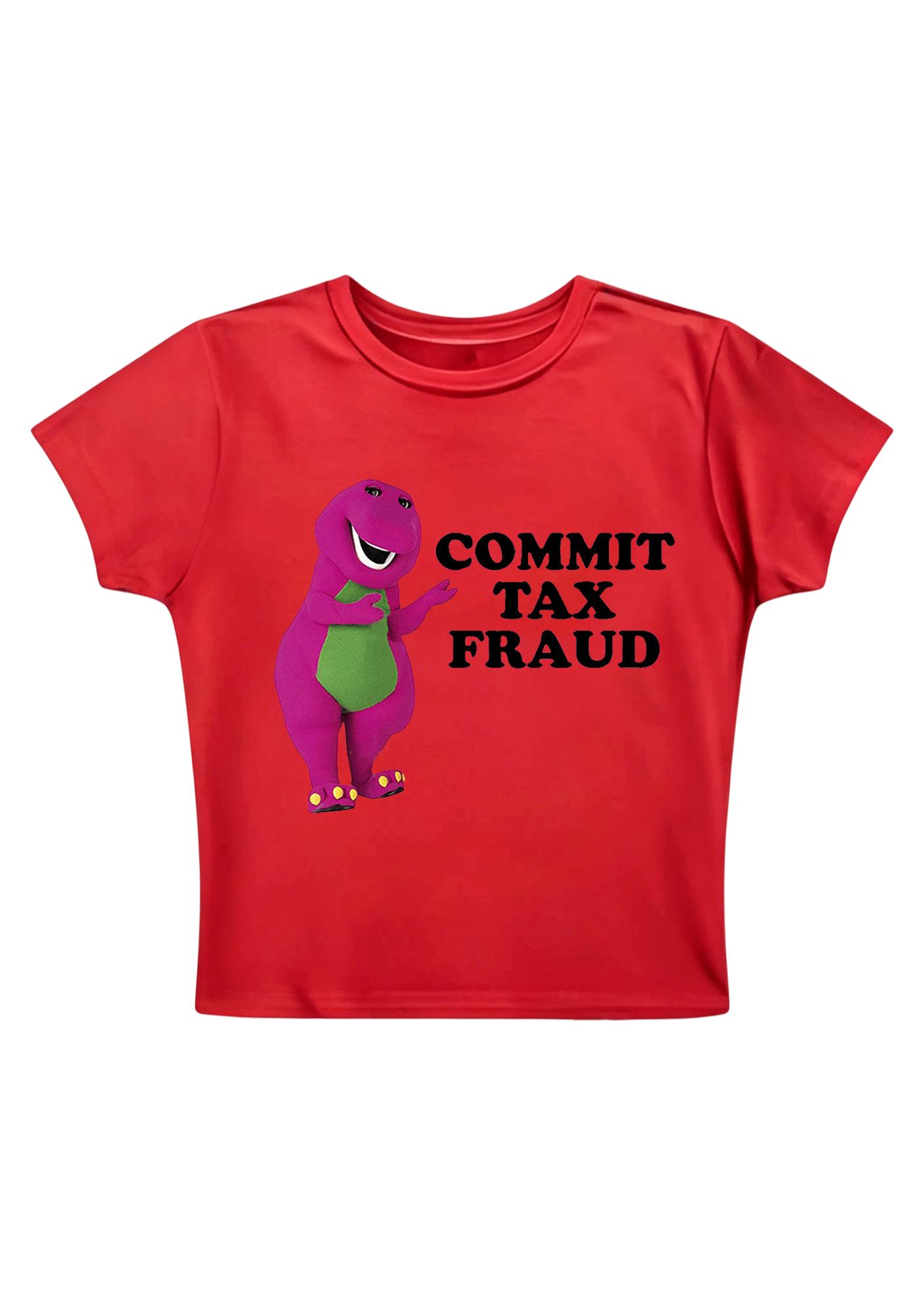 Commit Tax Fraud Y2K Baby Tee